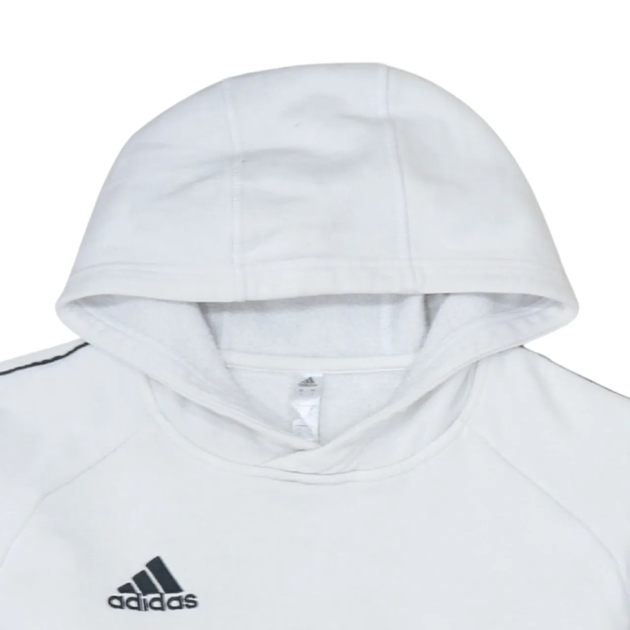 Adidas 90's Drawstring Pockets Pullover Hoodie Small White sold by Vintage Club product image thumbnail 3