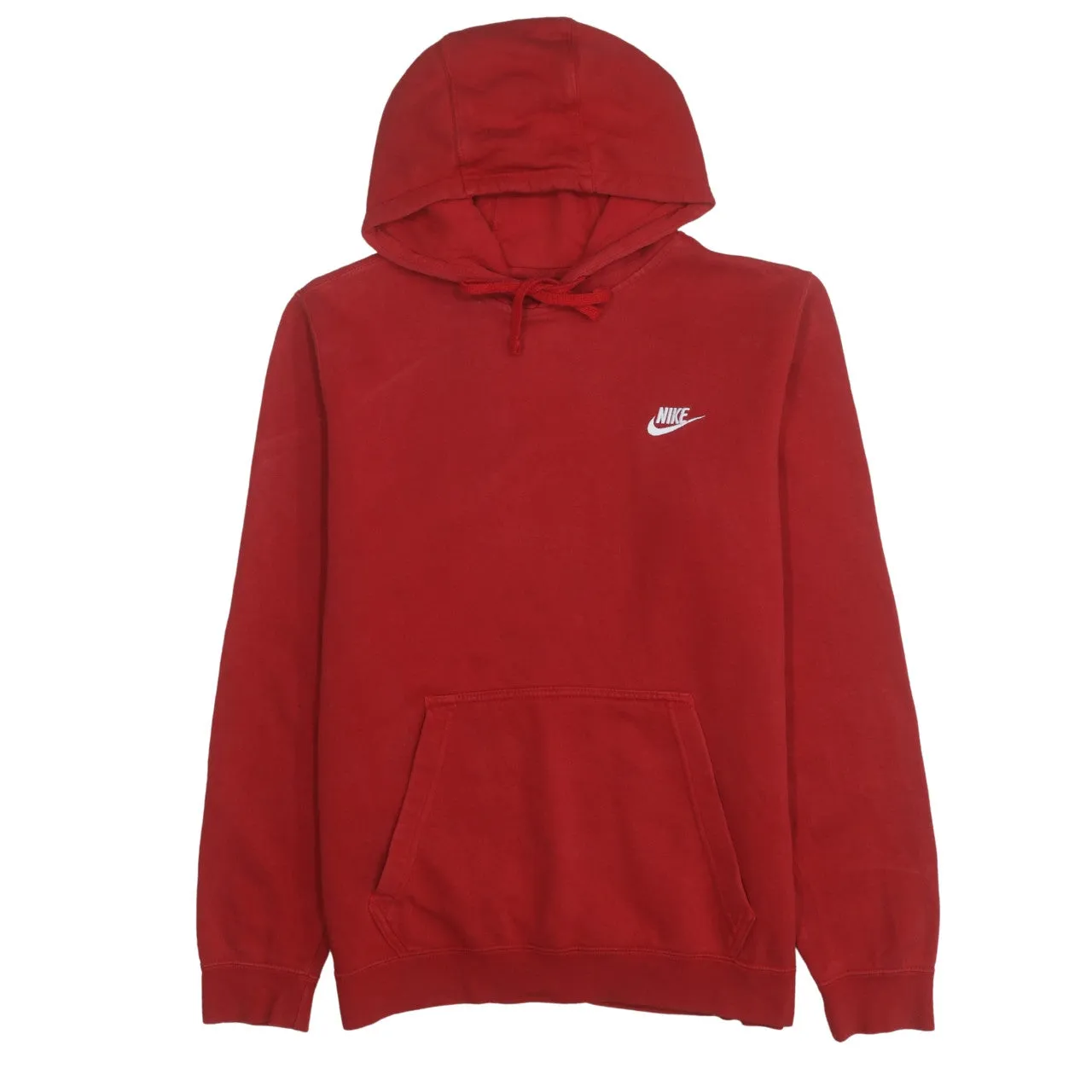Nike 90's Swoosh Pullover Hoodie Medium Red sold by Vintage Club