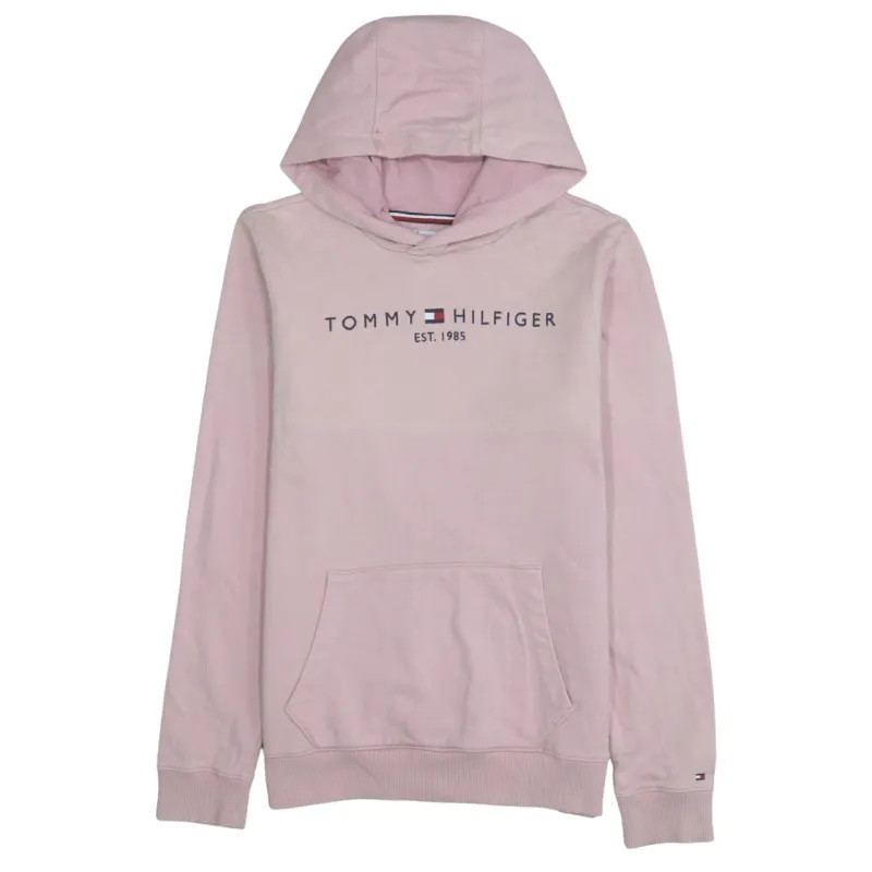 Tommy Hilfiger 90's Spellout Pullover Hoodie Small Pink made by Tommy Hilfiger