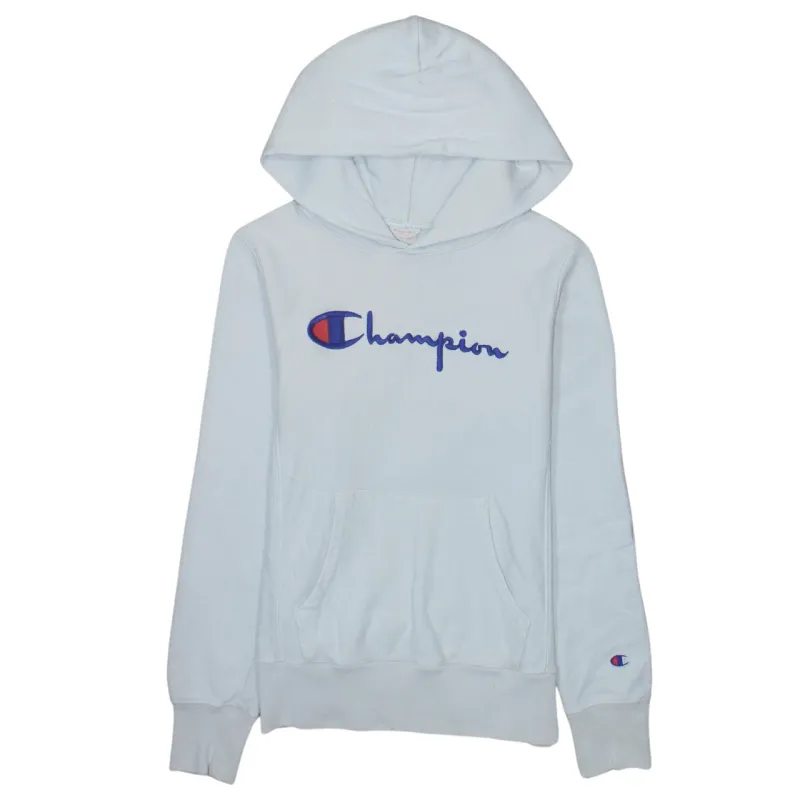 Champion 90's Spellout Pullover Hoodie Medium White sold by Vintage Club