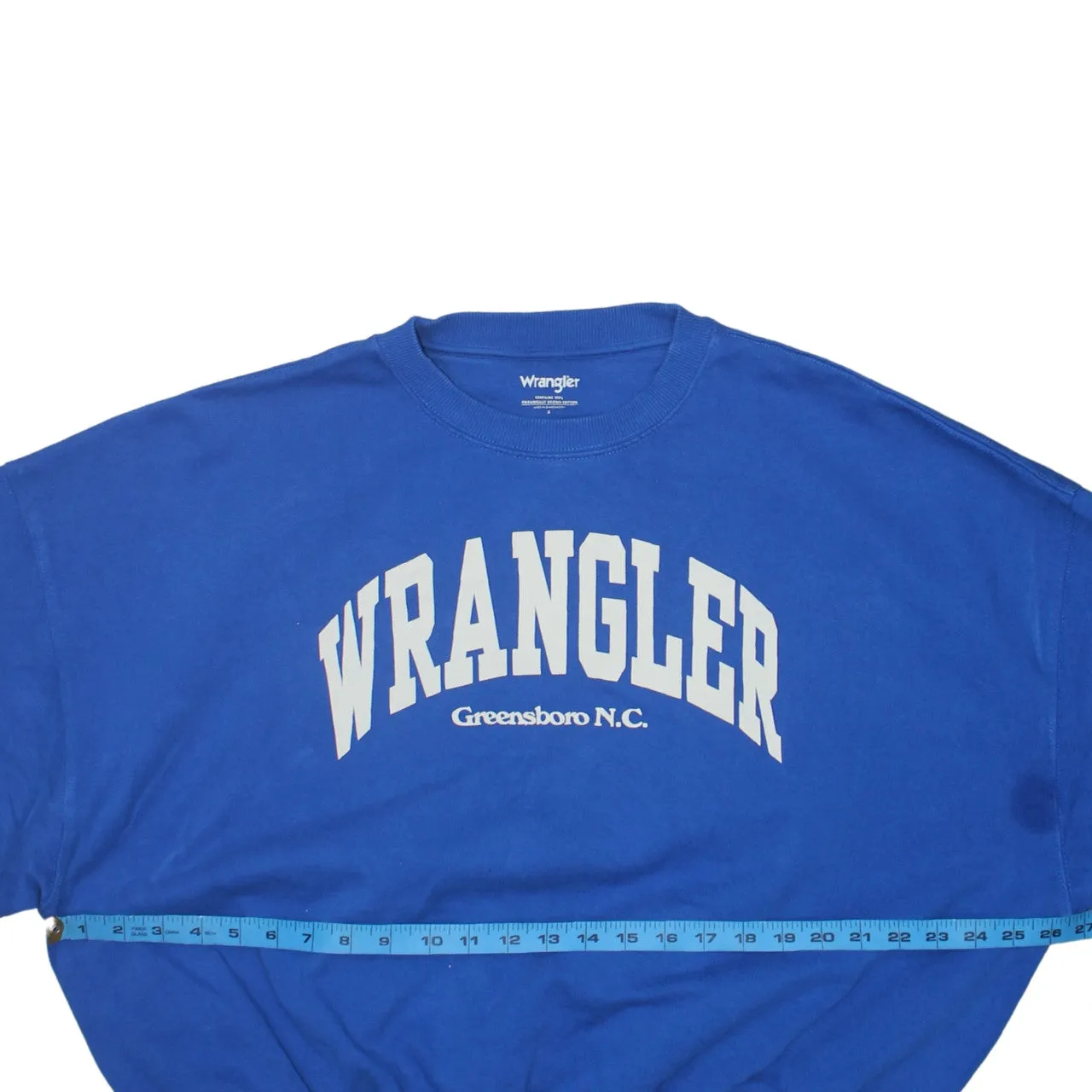 Wrangler 90's Spellout Crew Neck Sweatshirt Small Blue sold by Vintage Club product image thumbnail 5