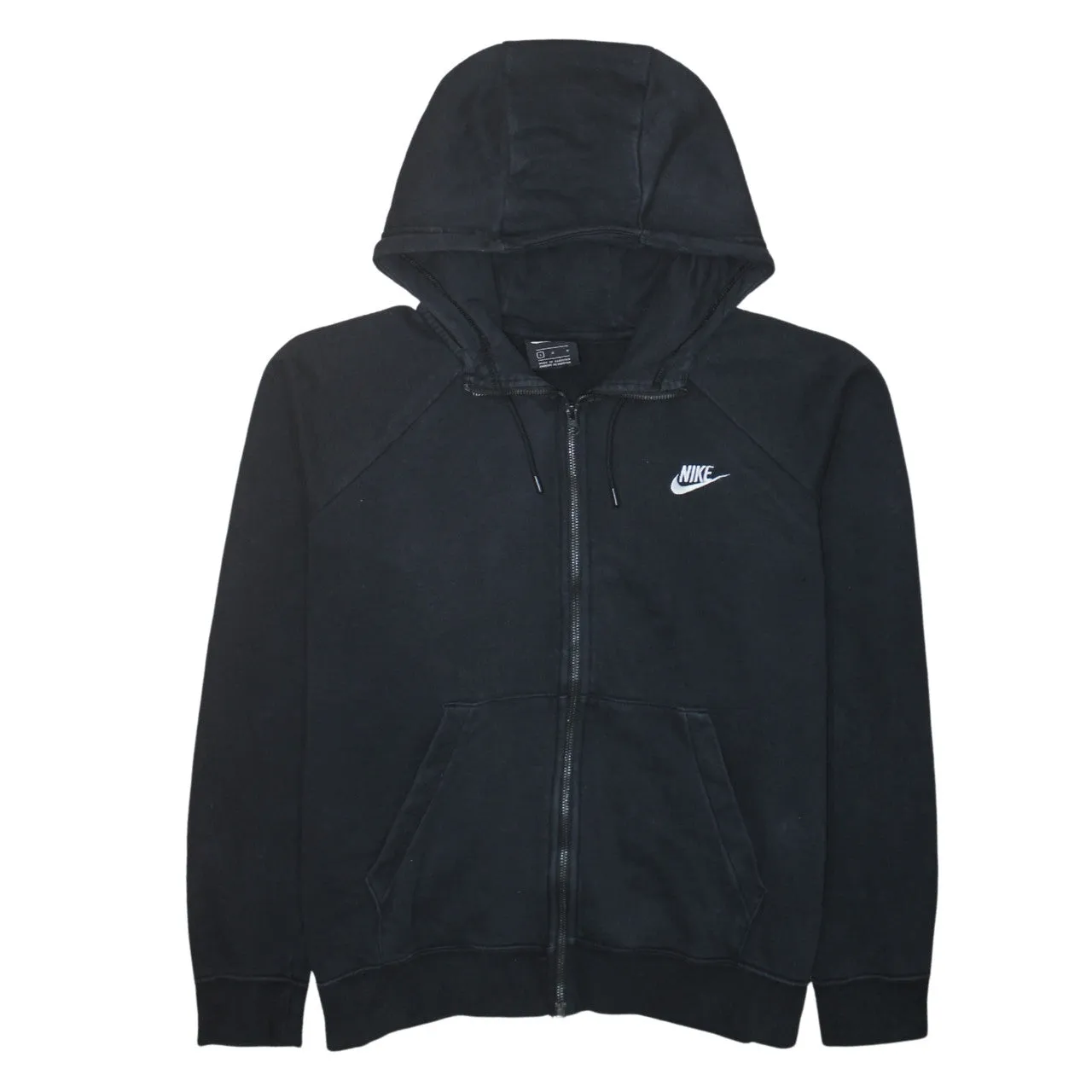 Nike 90's Swoosh Full Zip Up Hoodie Large Black sold by Vintage Club