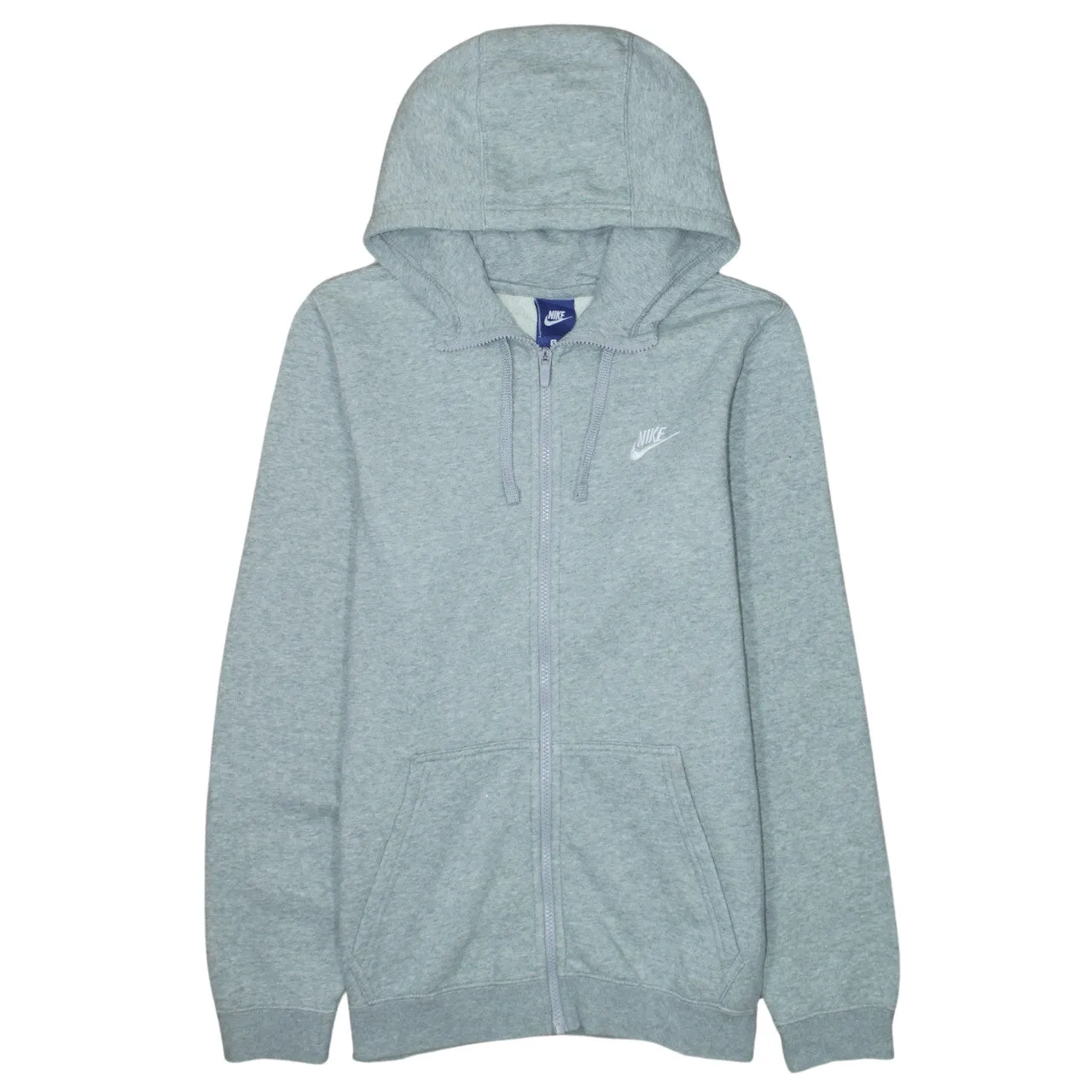 Nike 90's Swoosh Full Zip Up Hoodie Small Grey sold by Vintage Club