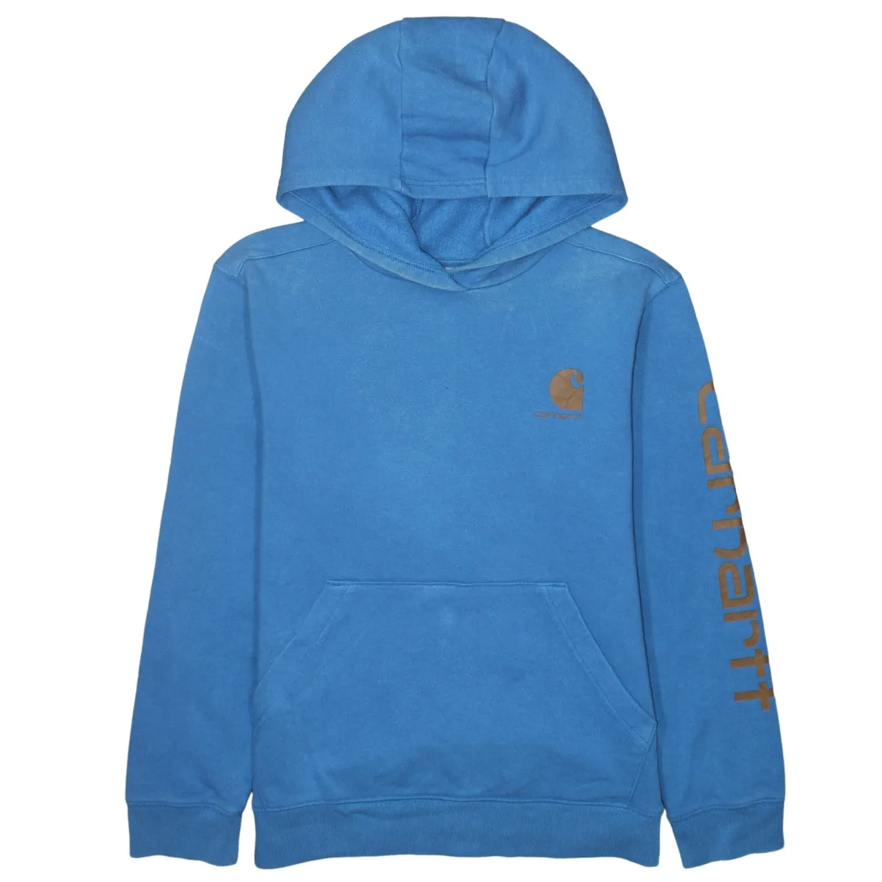 Carhartt 90's Drawstring Pockets Pullover Hoodie Large Blue sold by Vintage Club