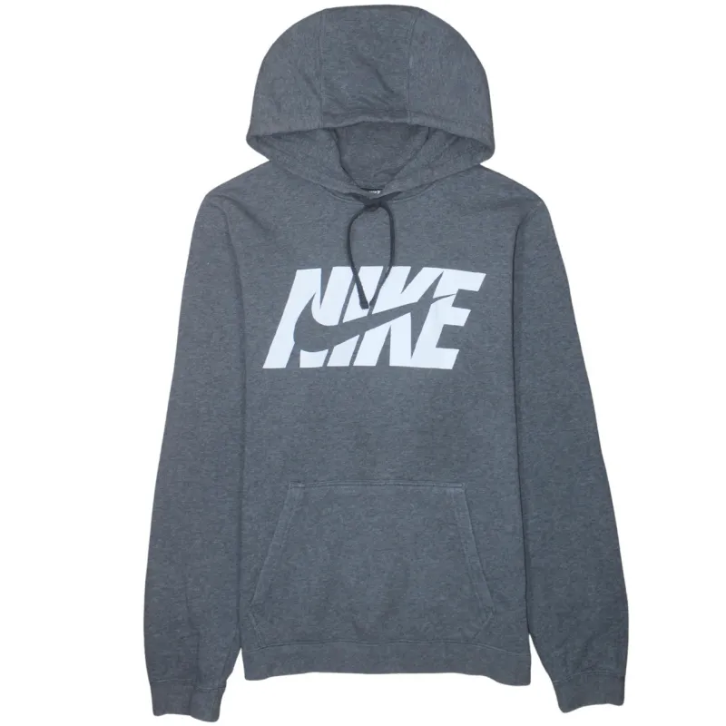 Nike 90's Center Middle Swoosh Pullover Hoodie Medium Grey sold by Vintage Club