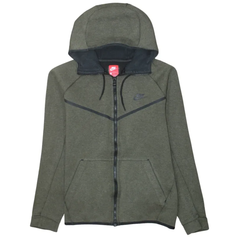 Nike 90's Swoosh Full Zip Up Hoodie Medium Green made by Nike