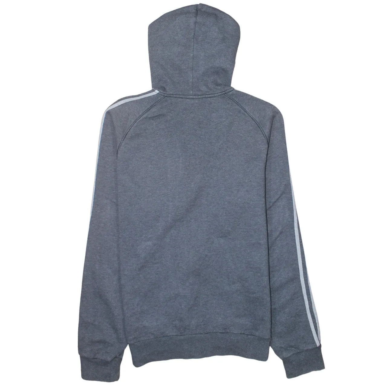 Adidas 90's Striped Sleeve Full Zip Up Hoodie Large Grey sold by Vintage Club product image thumbnail 2
