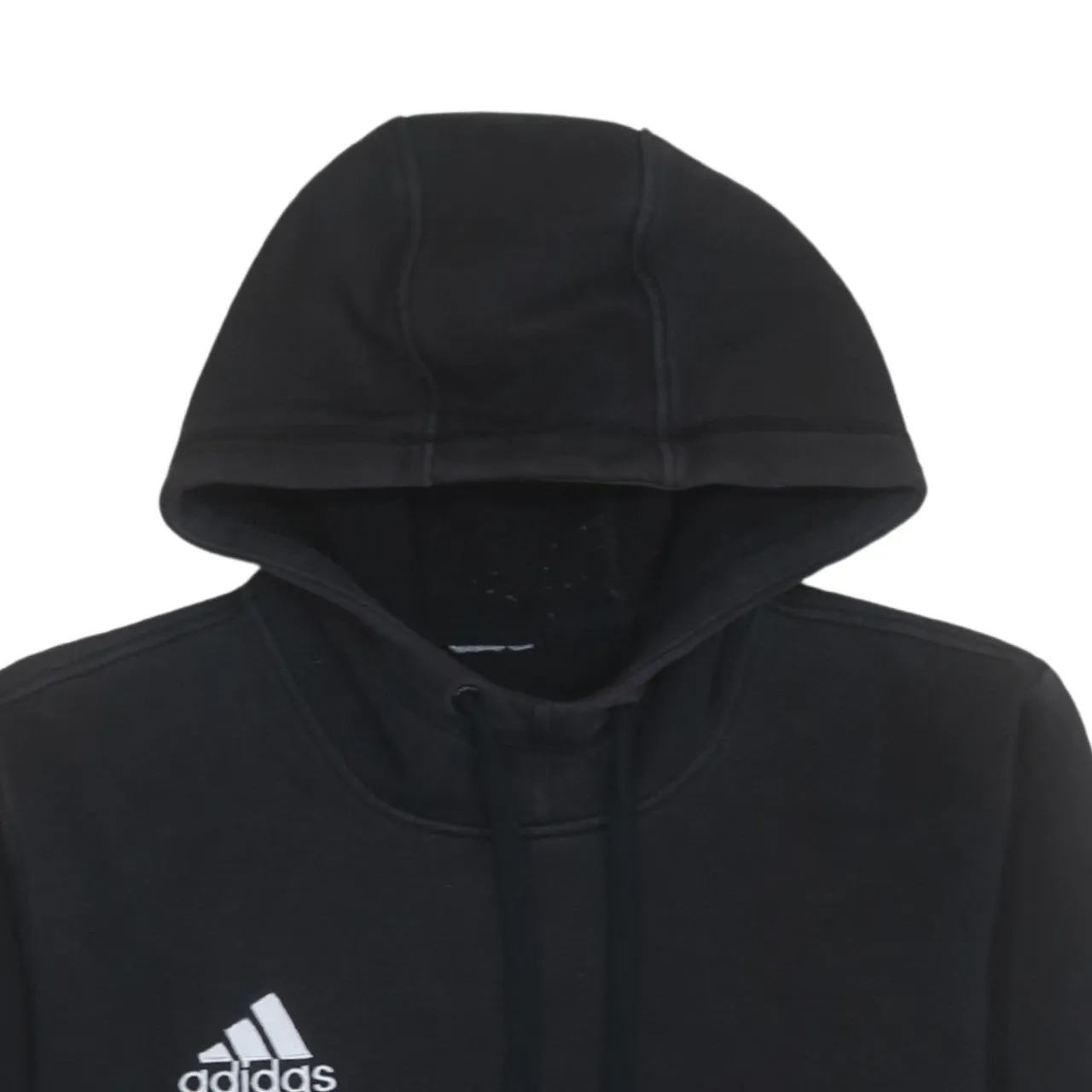 Adidas 90's Drawstring Pockets Pullover Hoodie Small Black sold by Vintage Club product image thumbnail 3