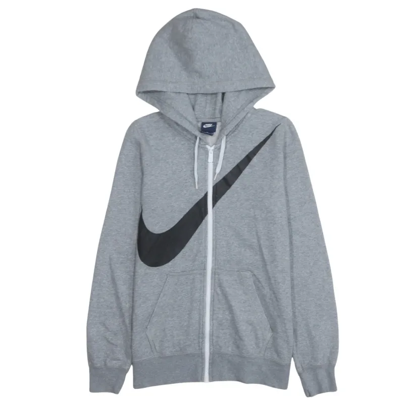 Nike 90's Center Middle Swoosh Full Zip Up Hoodie Medium Grey sold by Vintage Club