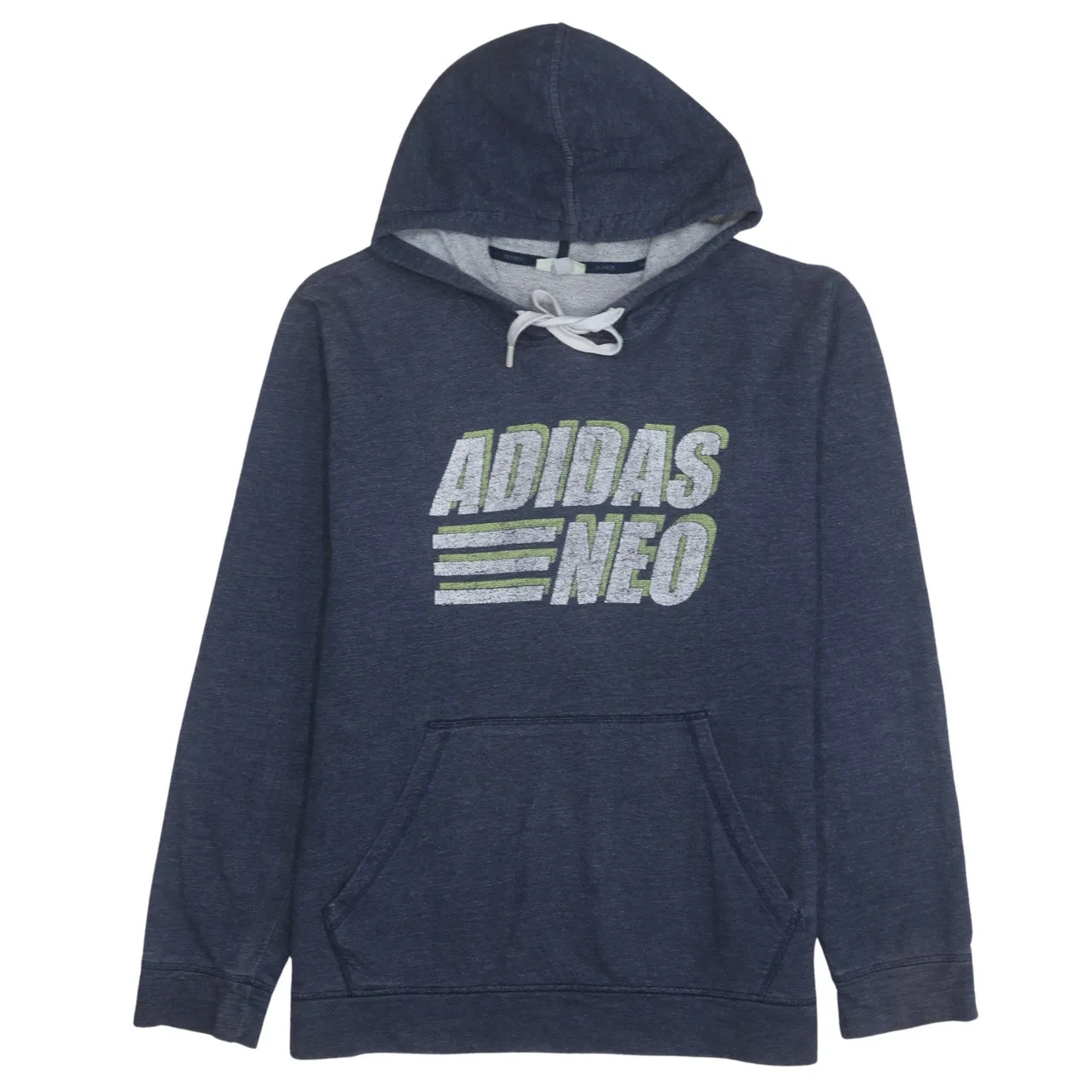 Adidas 90's Spellout Pullover Hoodie XLarge Blue sold by Vintage Club