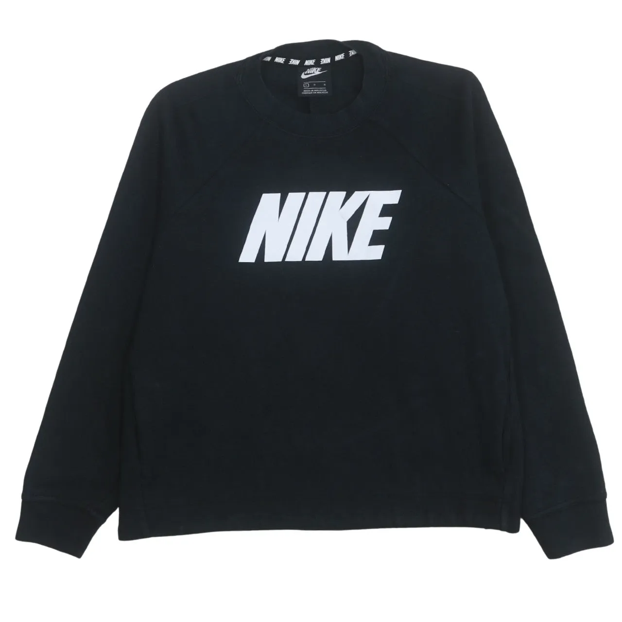 Nike 90's Spellout Crew Neck Sweatshirt Large Black sold by Vintage Club
