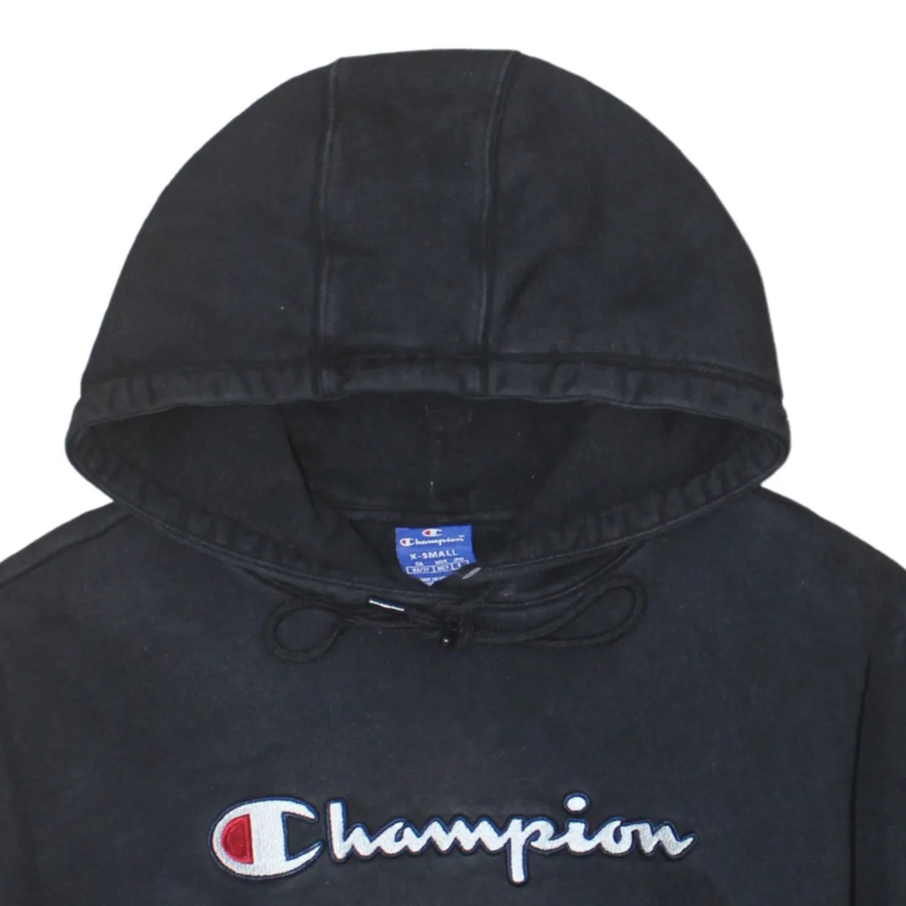 Champion 90's Spellout Pullover Hoodie XSmall Black sold by Vintage Club product image thumbnail 3