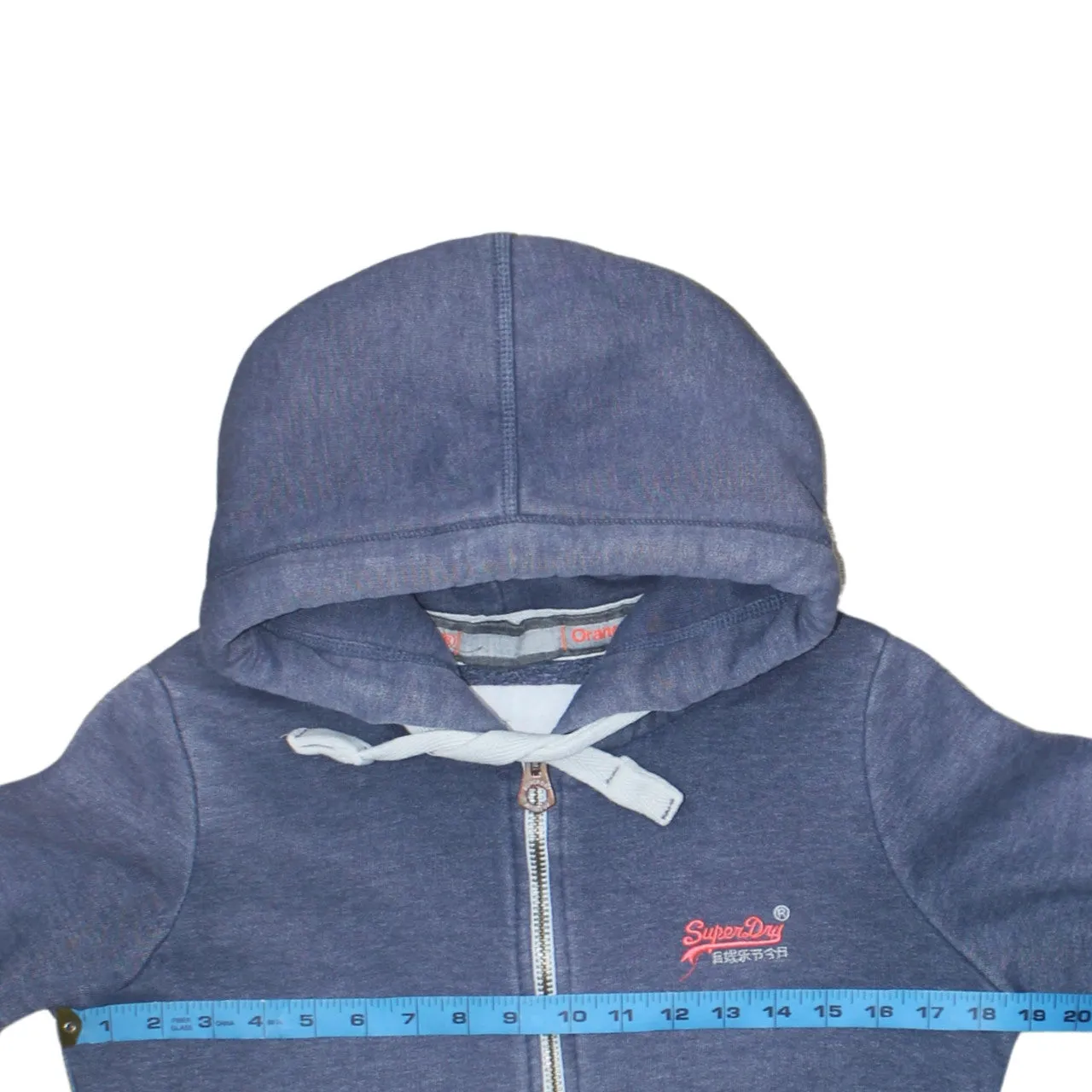 Super Dry 90's Lightweight Full Zip Up Hoodie Small Navy Blue sold by Vintage Club product image thumbnail 5