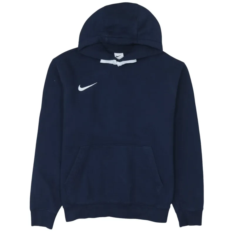 Nike 90's Swoosh Pullover Hoodie Medium Navy Blue sold by Vintage Club