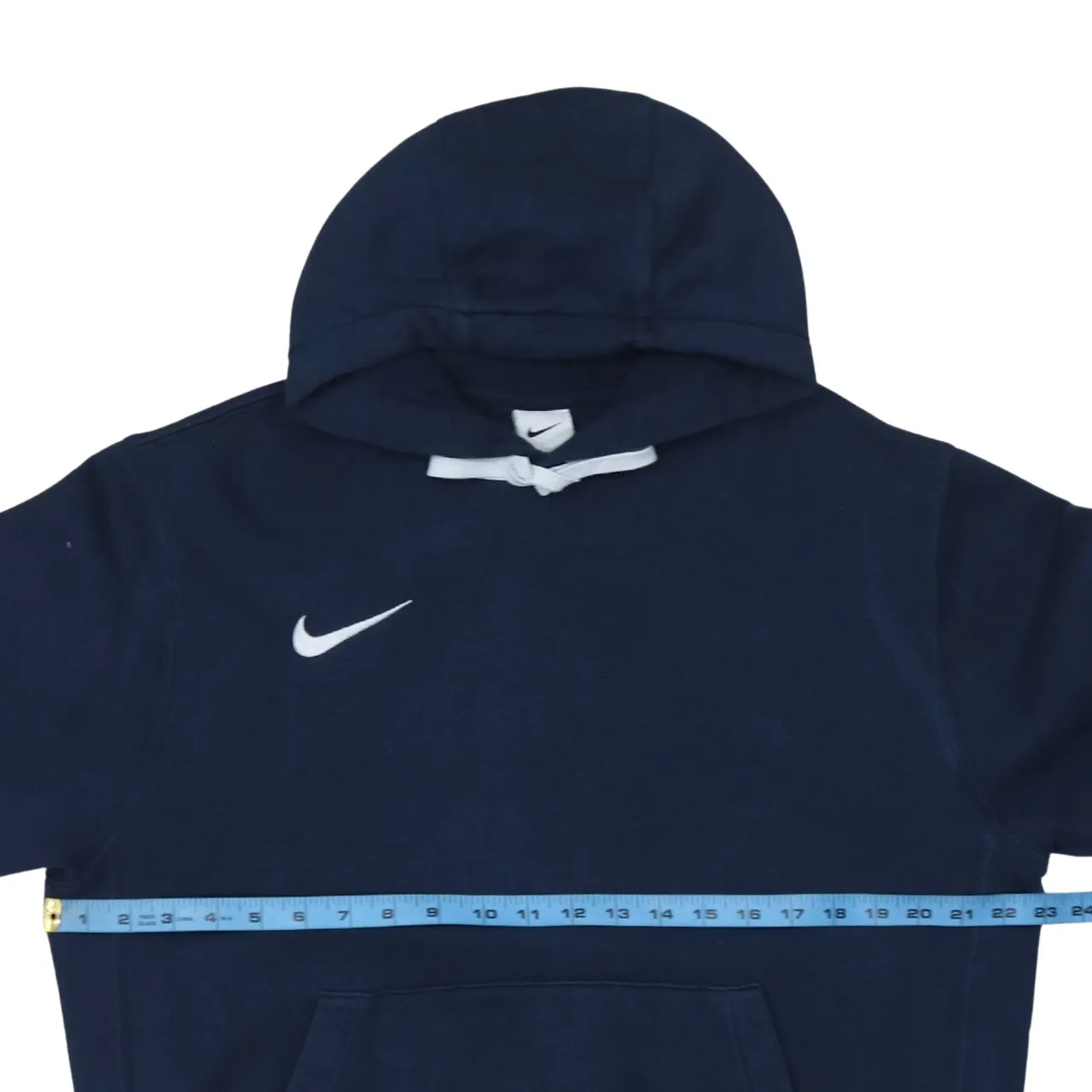 Nike 90's Swoosh Pullover Hoodie Medium Navy Blue sold by Vintage Club product image thumbnail 5