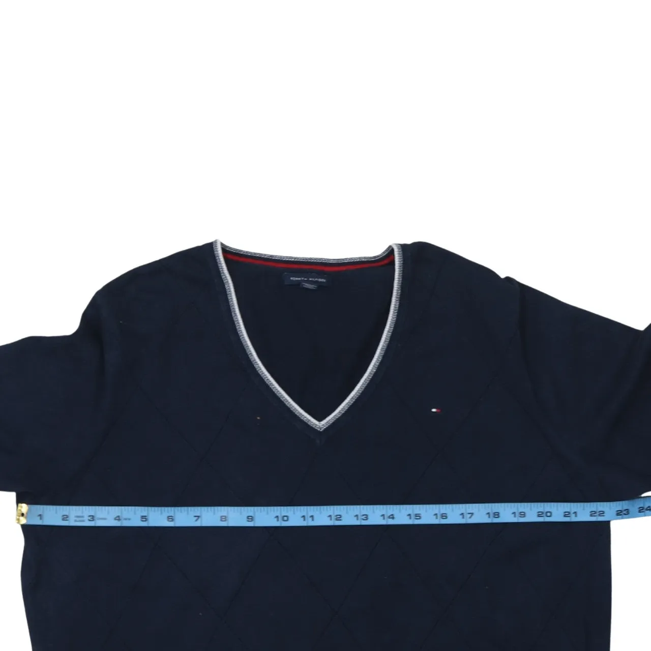 Tommy Hilfiger 90's Lightweight V Neck Sweatshirt XXLarge (2XL) Navy Blue sold by Vintage Club product image thumbnail 5