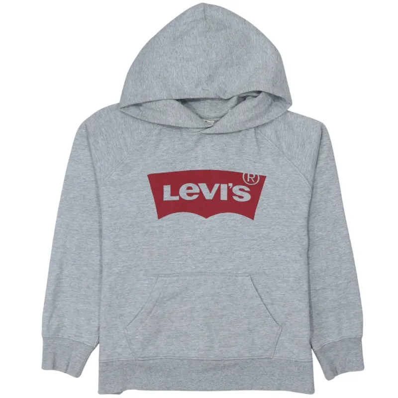 Levi's 90's Spellout Pullover Hoodie Small Grey made by Levi's