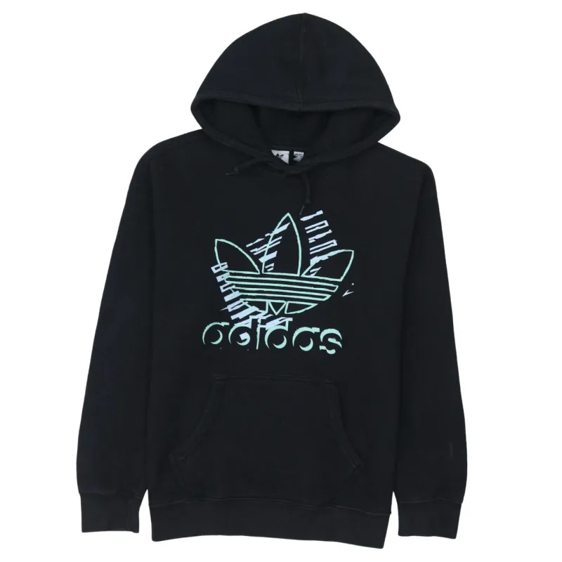 Adidas 90's Spellout Pullover Hoodie XSmall Black sold by Vintage Club