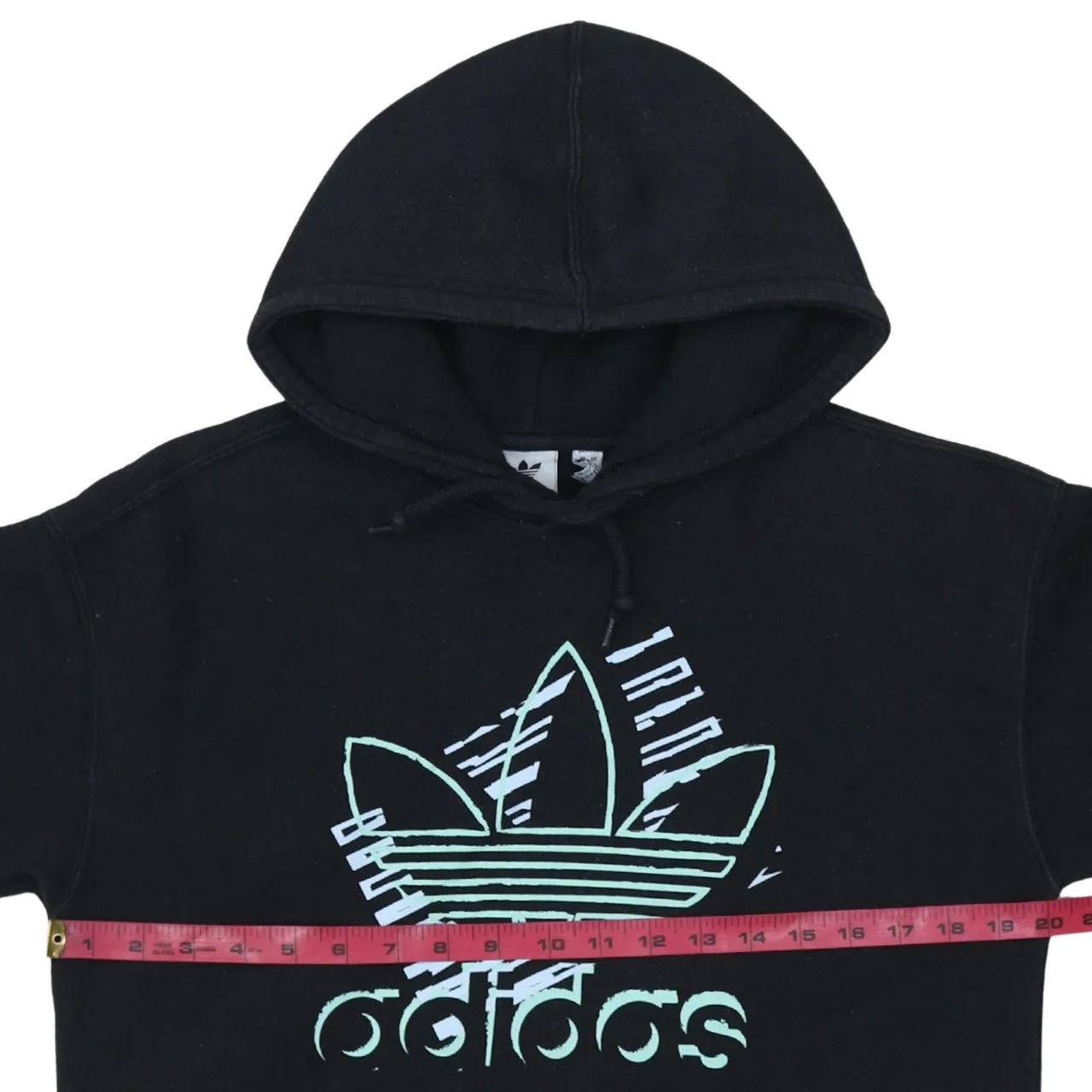 Adidas 90's Spellout Pullover Hoodie XSmall Black sold by Vintage Club product image thumbnail 5