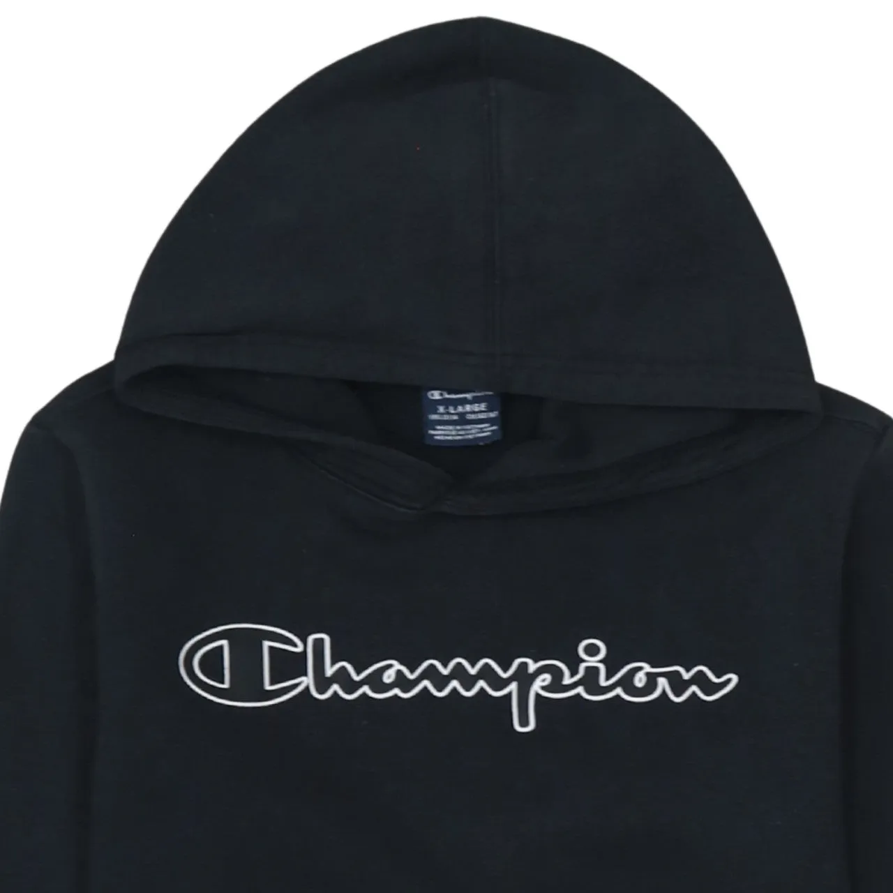 Champion 90's Spellout Pullover Hoodie XLarge Black sold by Vintage Club product image thumbnail 3