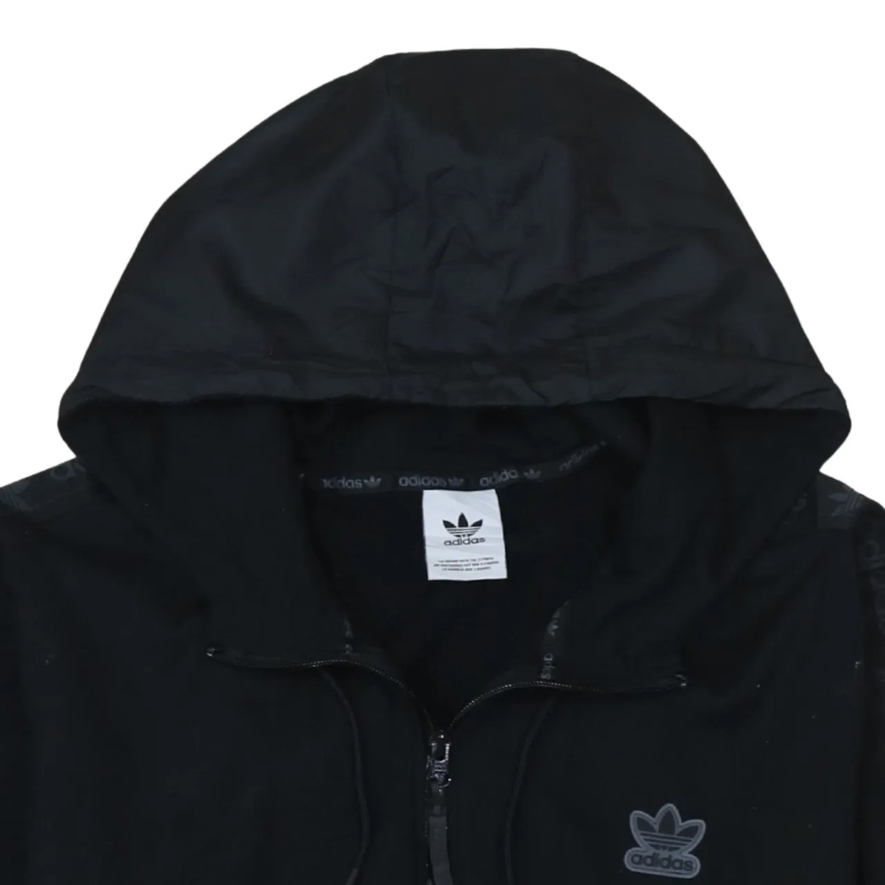 Adidas 90's Lightweight Full Zip Up Hoodie Medium Black sold by Vintage Club product image thumbnail 3