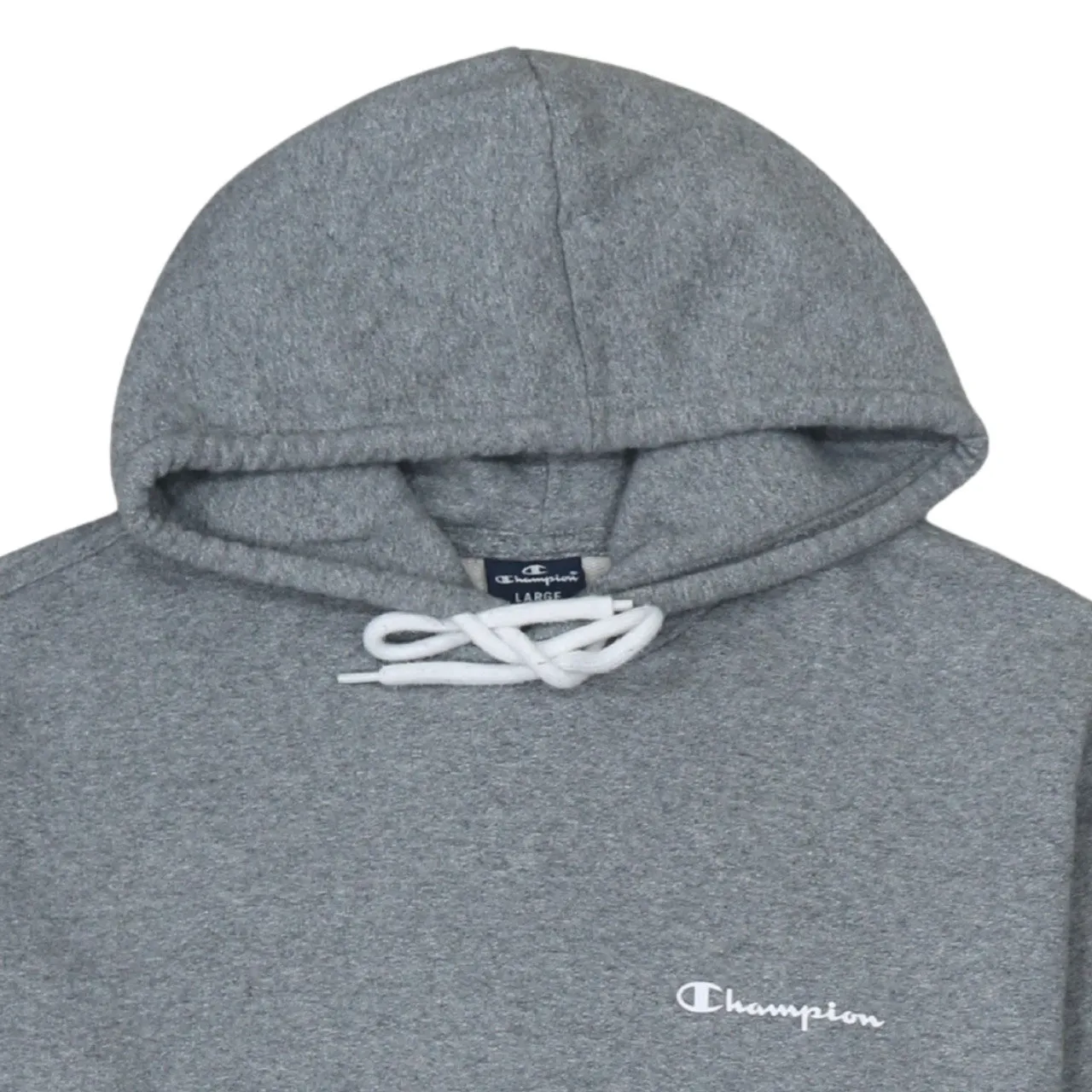 Champion 90's Drawstring Pockets Pullover Hoodie Large Grey sold by Vintage Club product image thumbnail 3