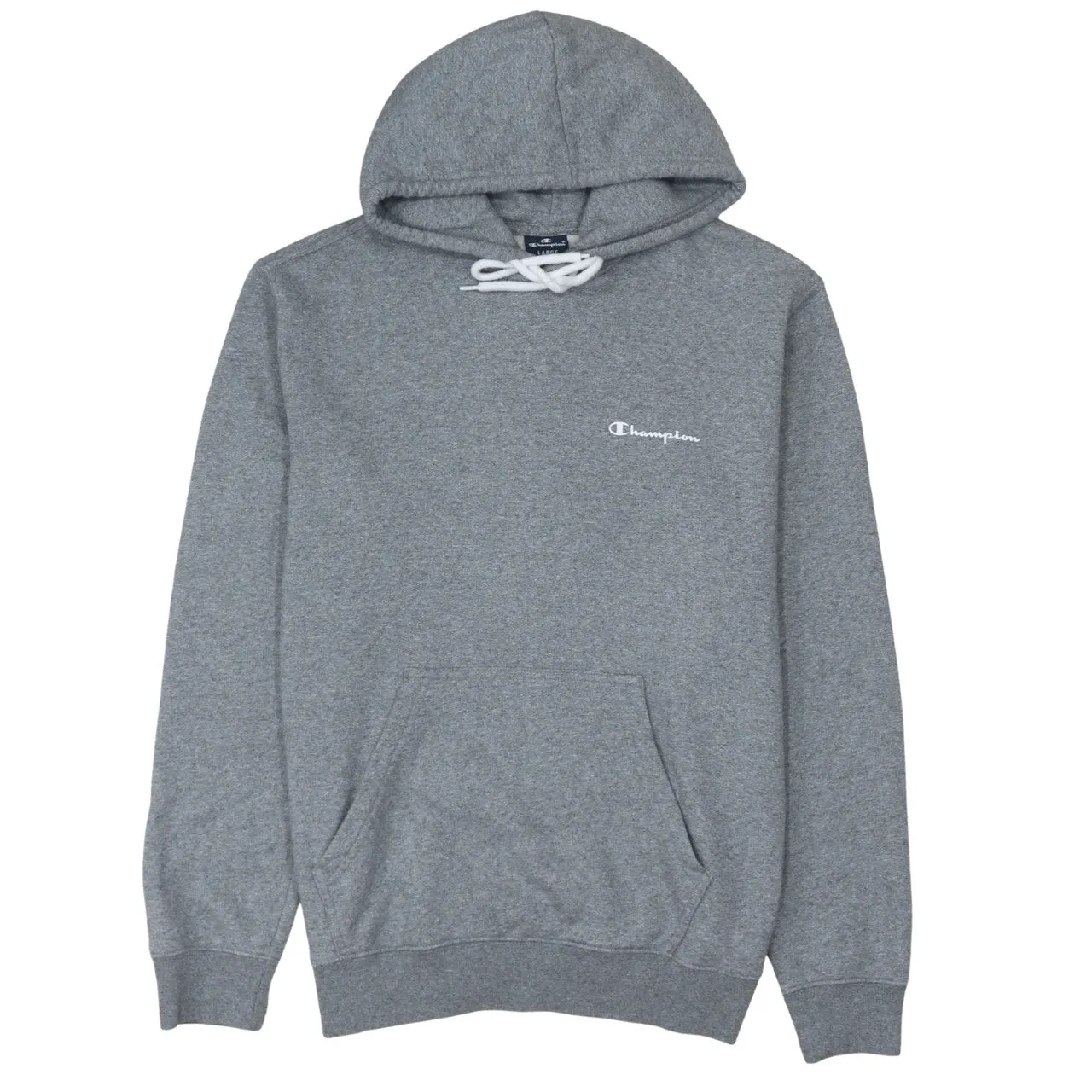 Champion 90's Drawstring Pockets Pullover Hoodie Large Grey sold by Vintage Club