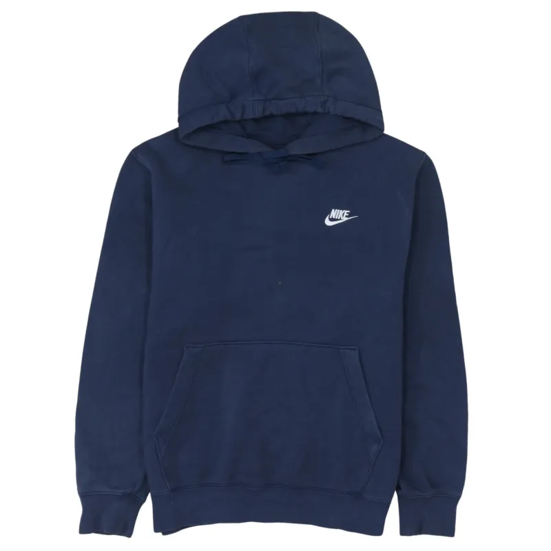 Nike 90's Swoosh Pullover Hoodie Small Navy Blue sold by Vintage Club