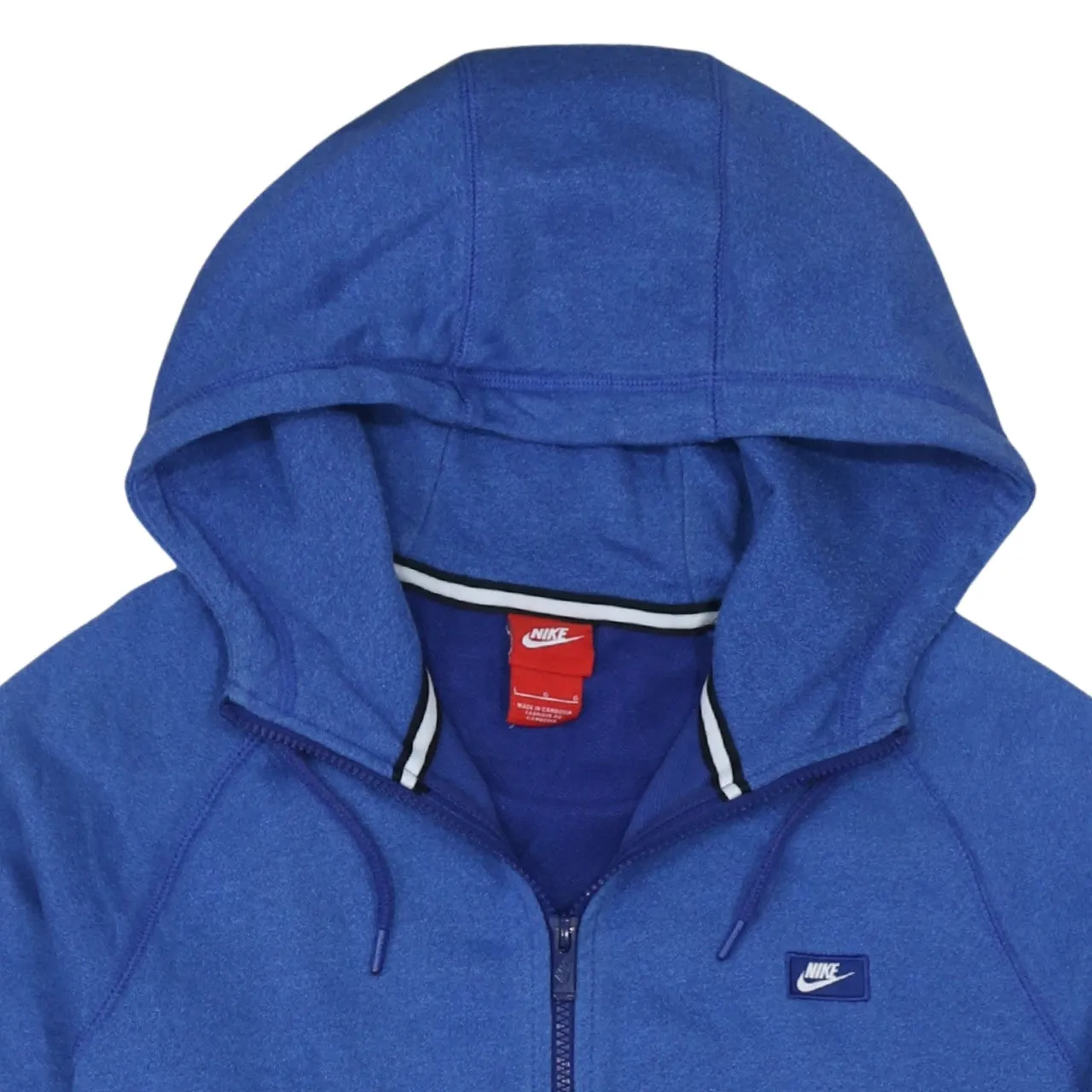Nike 90's Swoosh Full Zip Up Hoodie Large Blue sold by Vintage Club product image thumbnail 3