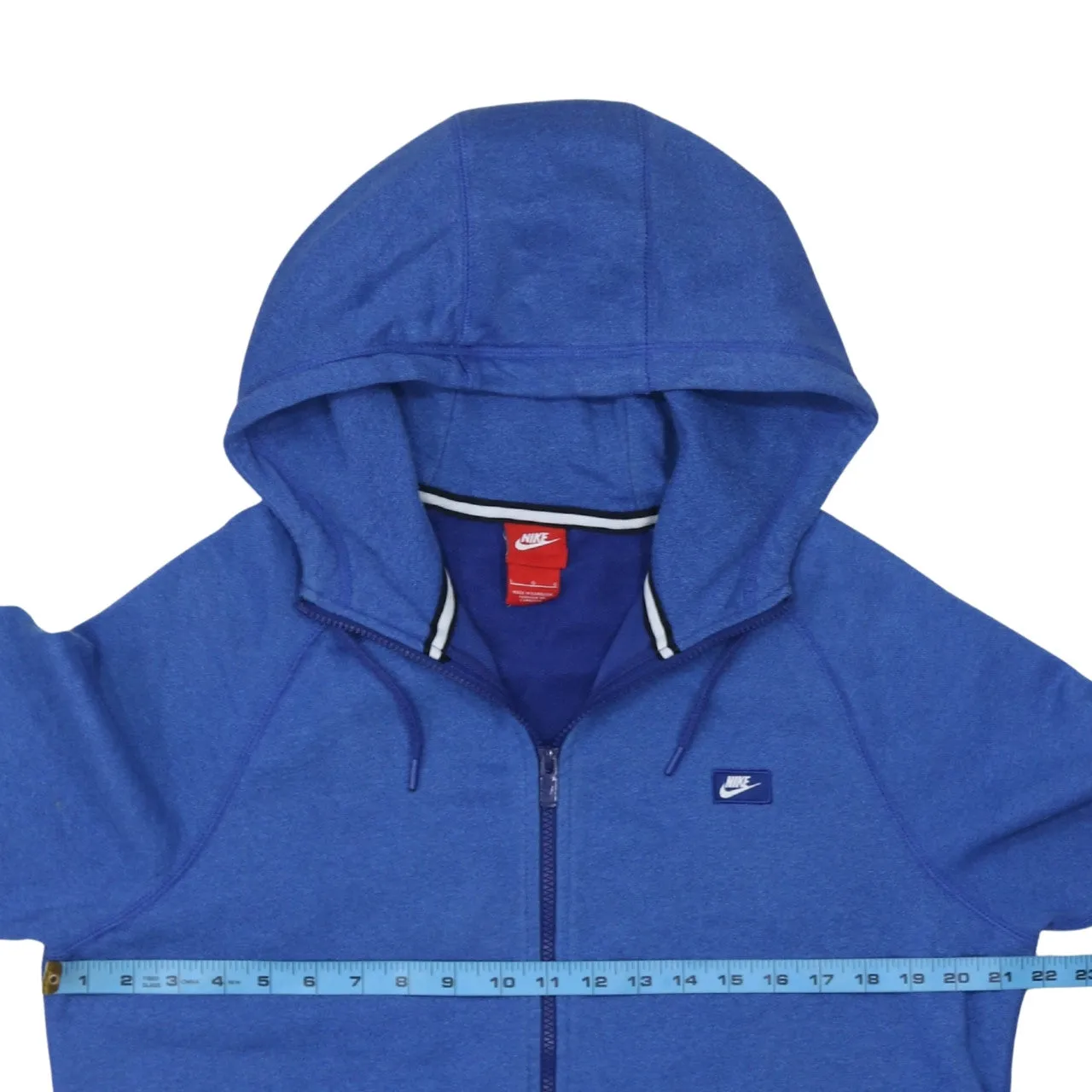 Nike 90's Swoosh Full Zip Up Hoodie Large Blue sold by Vintage Club product image thumbnail 5
