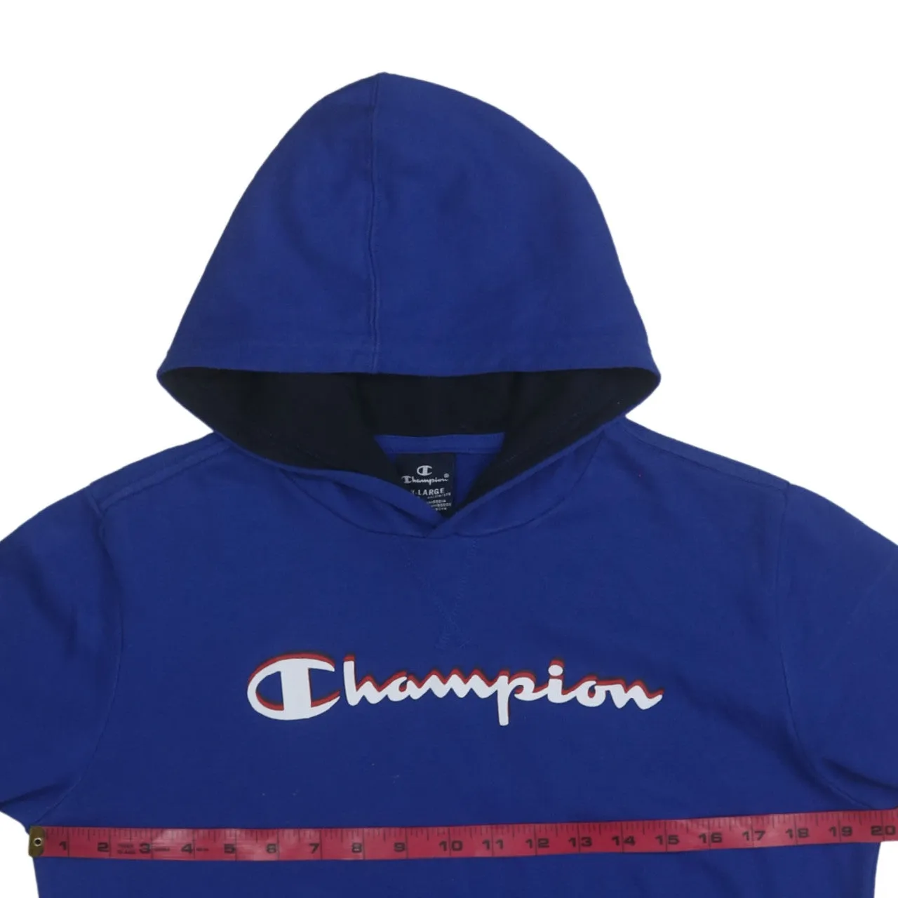 Champion 90's Spellout Pullover Hoodie XXLarge (2XL) Blue sold by Vintage Club product image thumbnail 5