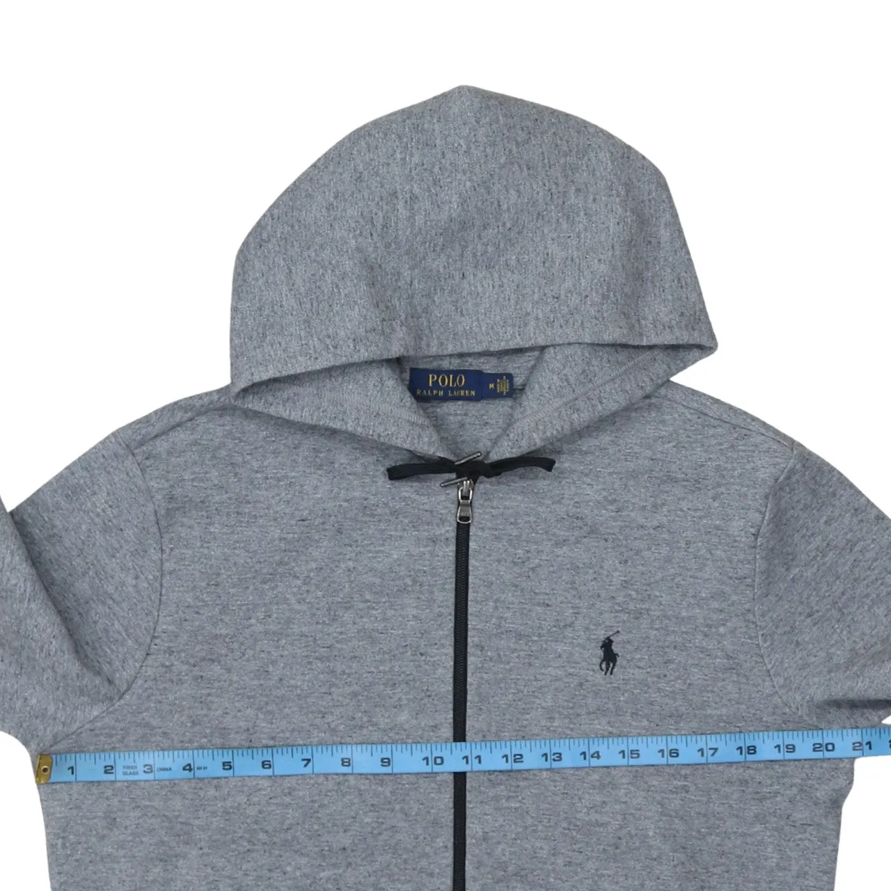 Polo Ralph Lauren 90's Lightweight Full Zip Up Hoodie Medium Grey sold by Vintage Club product image thumbnail 5