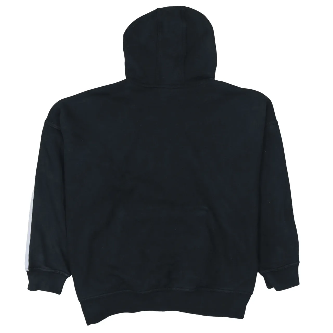 Adidas 90's Striped Sleeve Pullover Hoodie Small Black sold by Vintage Club product image thumbnail 2