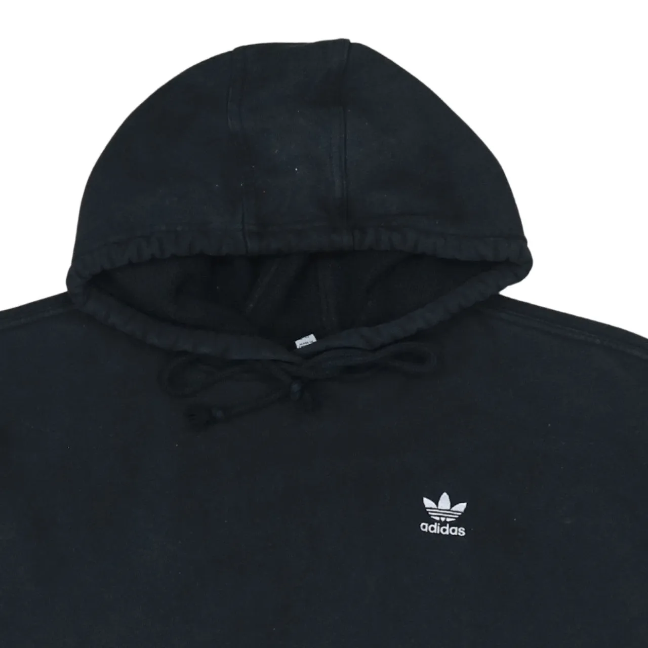Adidas 90's Striped Sleeve Pullover Hoodie Small Black sold by Vintage Club product image thumbnail 3