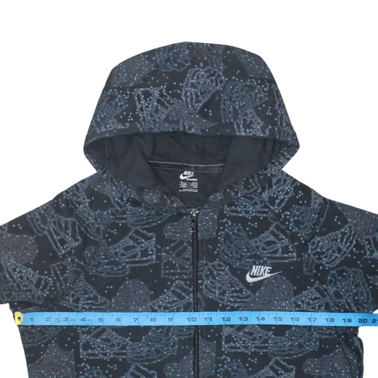 Nike 90's Swoosh Full Zip Up Hoodie XLarge Black sold by Vintage Club product image thumbnail 5