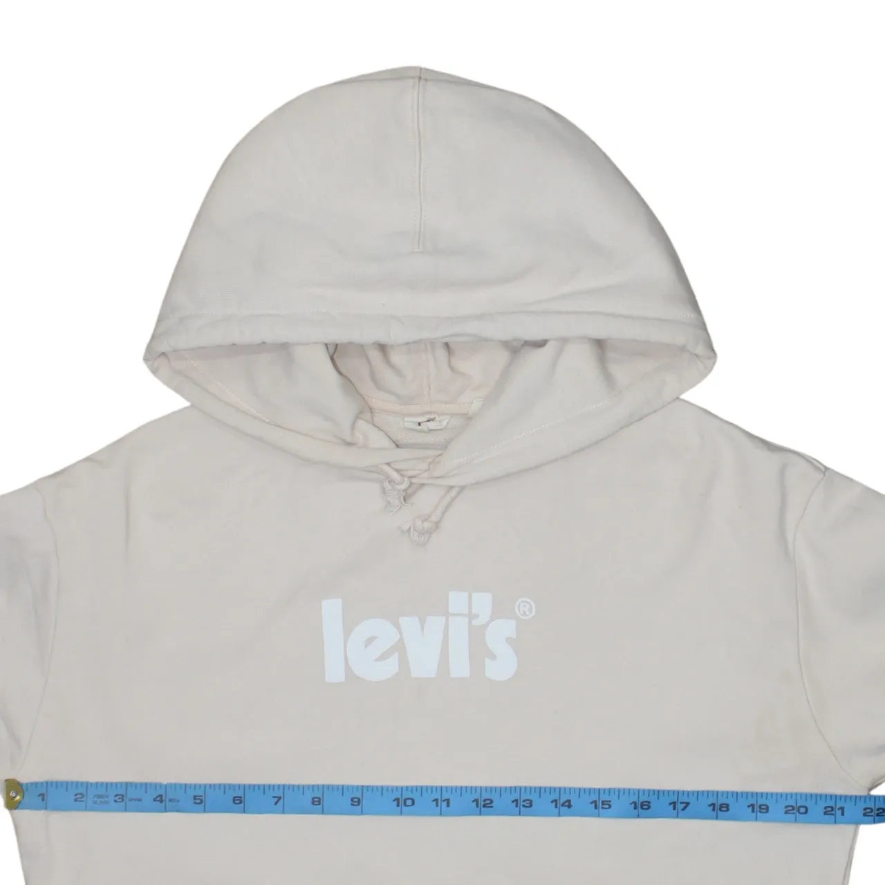 Levi's 90's Spellout Pullover Hoodie Small Beige Cream sold by Vintage Club product image thumbnail 5