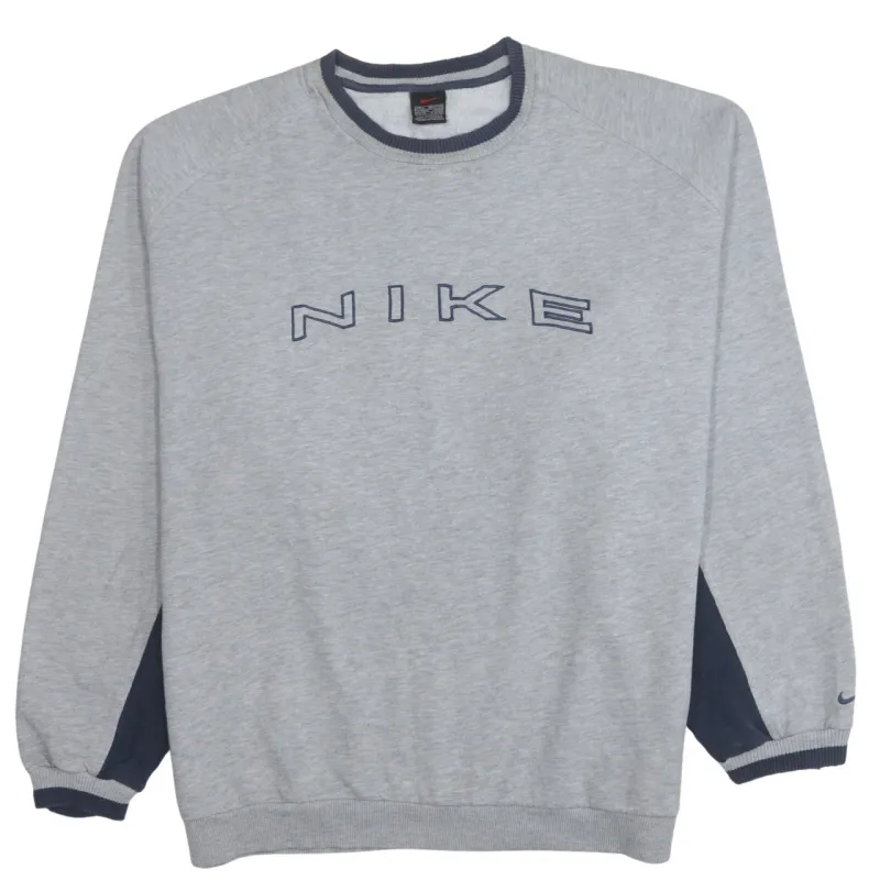 Nike 90's Spellout Crew Neck Sweatshirt XLarge Grey made by Nike