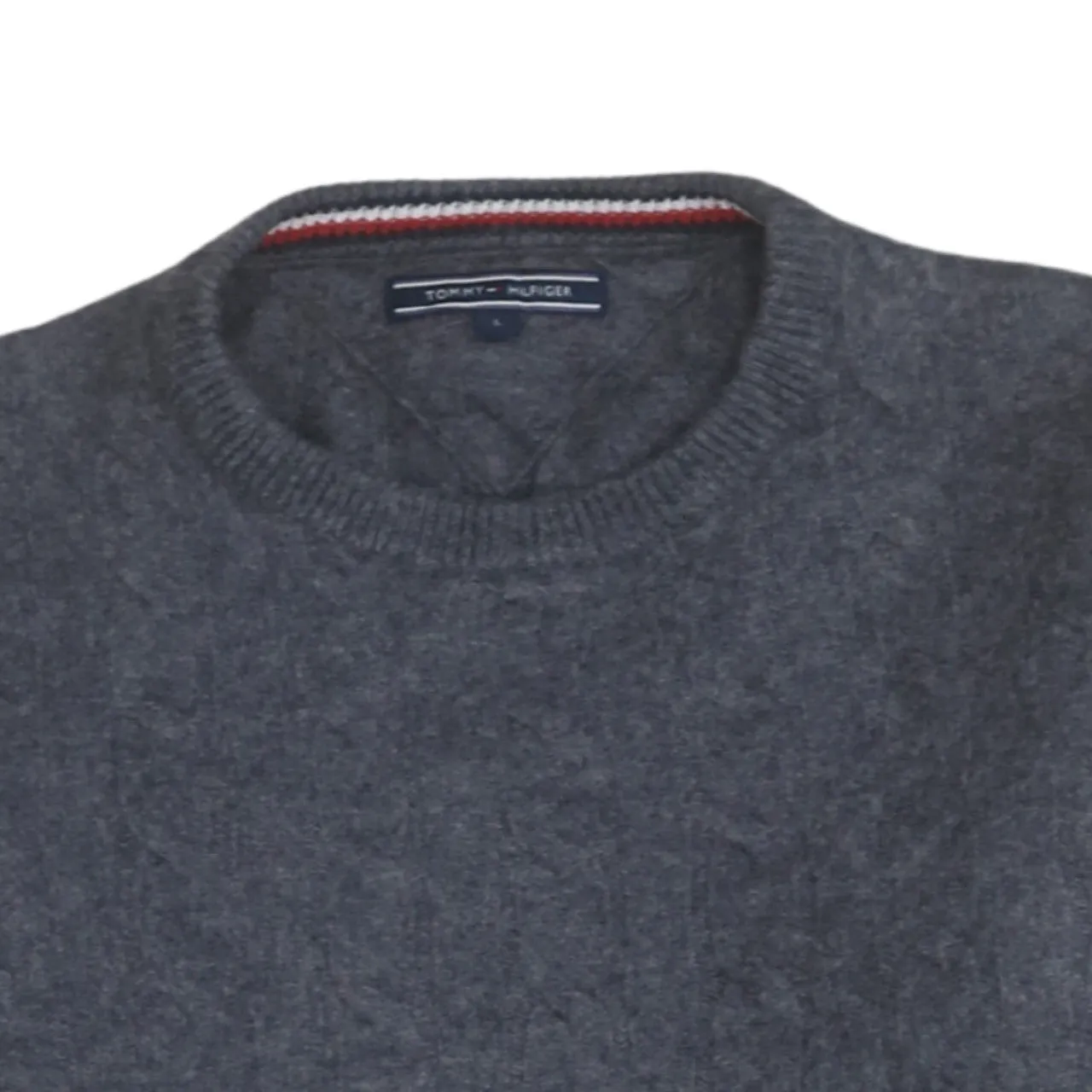 Tommy Hilfiger 90's Plain Crew Neck Sweatshirt Large Grey sold by Vintage Club product image thumbnail 3