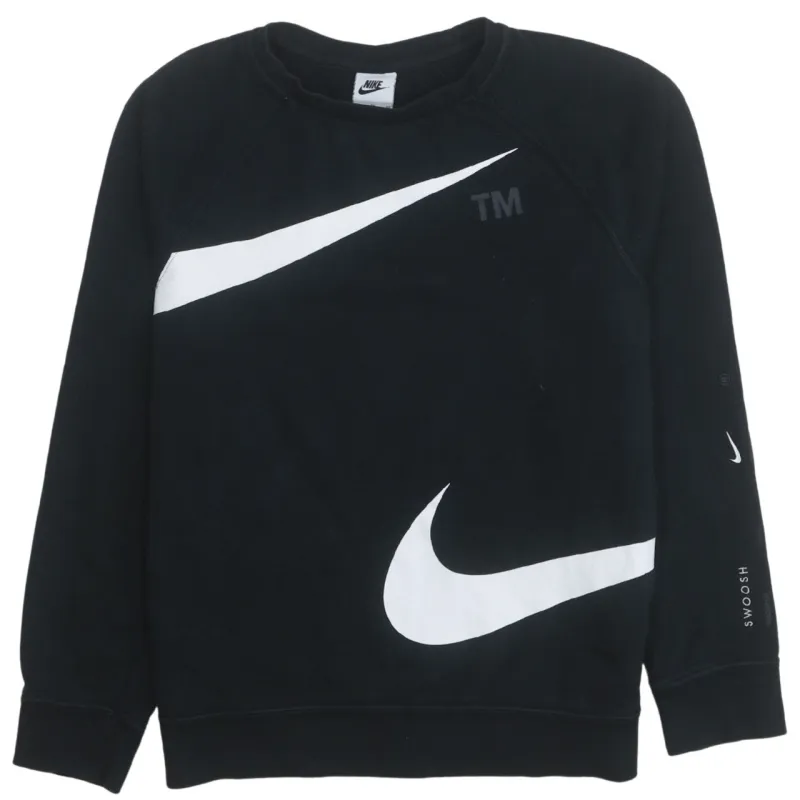 Nike 90's Swoosh Crew Neck Sweatshirt XLarge Black sold by Vintage Club