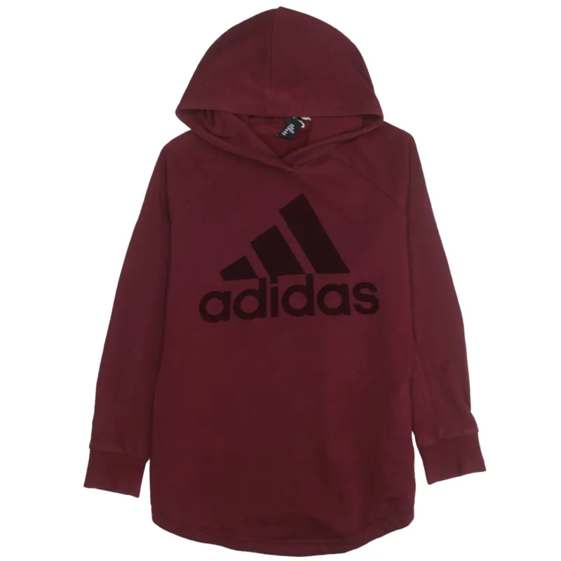 Adidas 90's Spellout Pullover Hoodie Large Red sold by Vintage Club