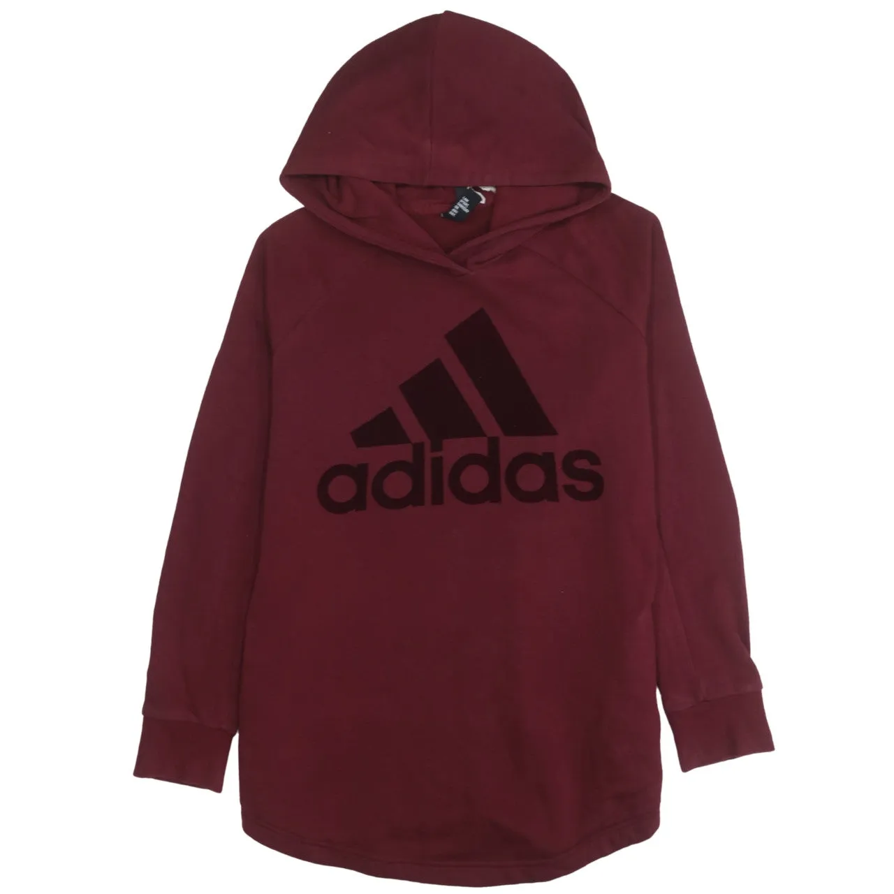Adidas 90's Spellout Pullover Hoodie Large Red sold by Vintage Club