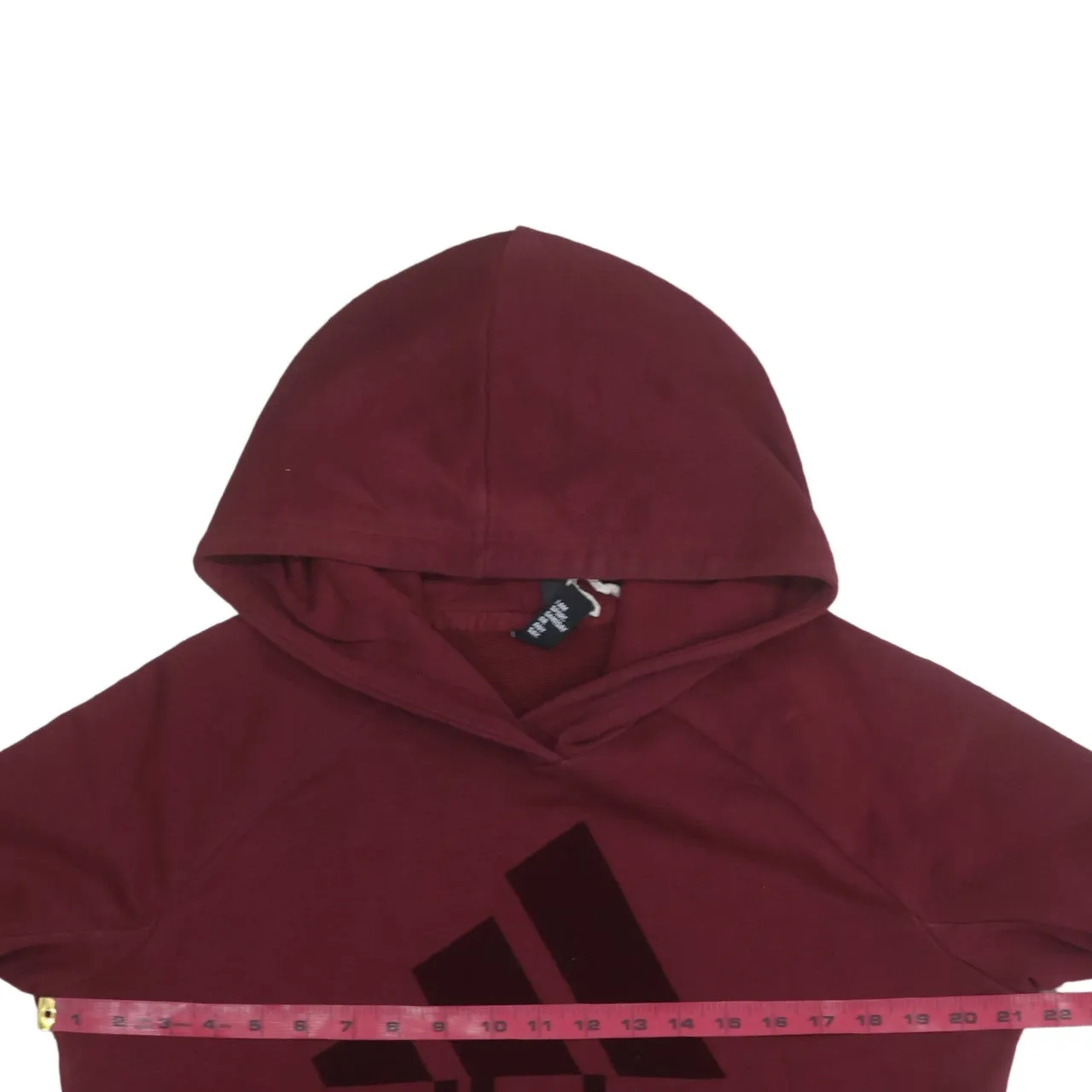 Adidas 90's Spellout Pullover Hoodie Large Red sold by Vintage Club product image thumbnail 5