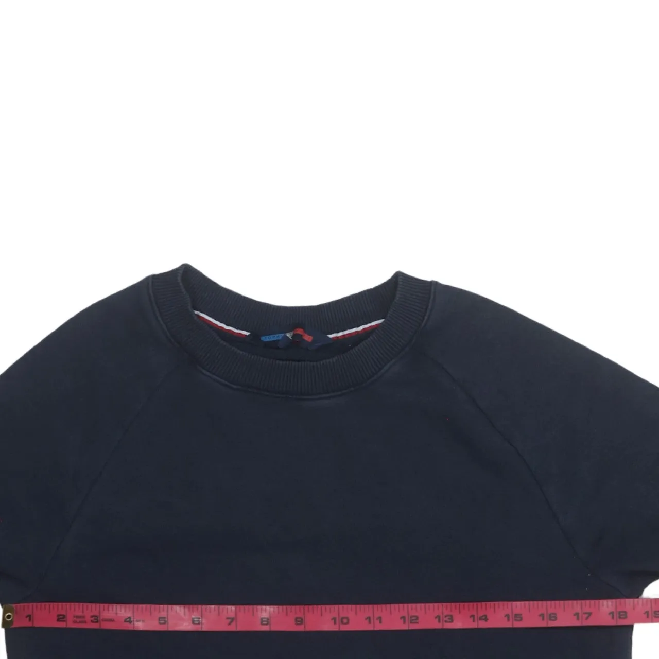 Tommy Hilfiger 90's Plain Crew Neck Sweatshirt Small Navy Blue sold by Vintage Club product image thumbnail 5