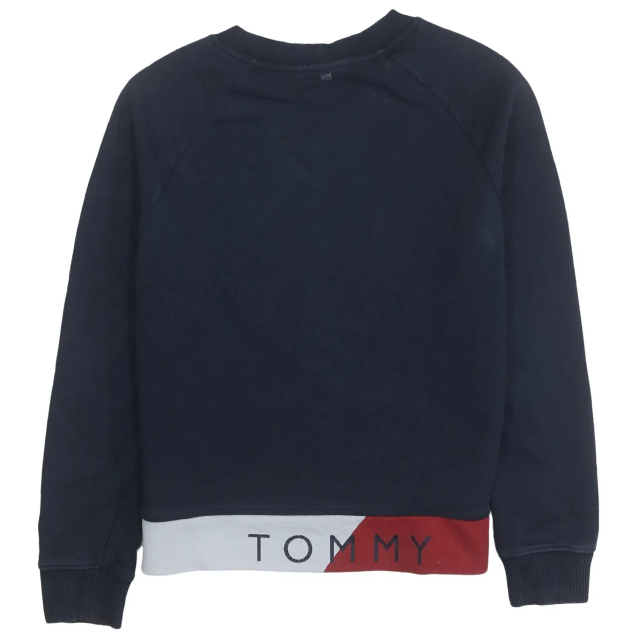 Tommy Hilfiger 90's Plain Crew Neck Sweatshirt Small Navy Blue sold by Vintage Club product image thumbnail 2