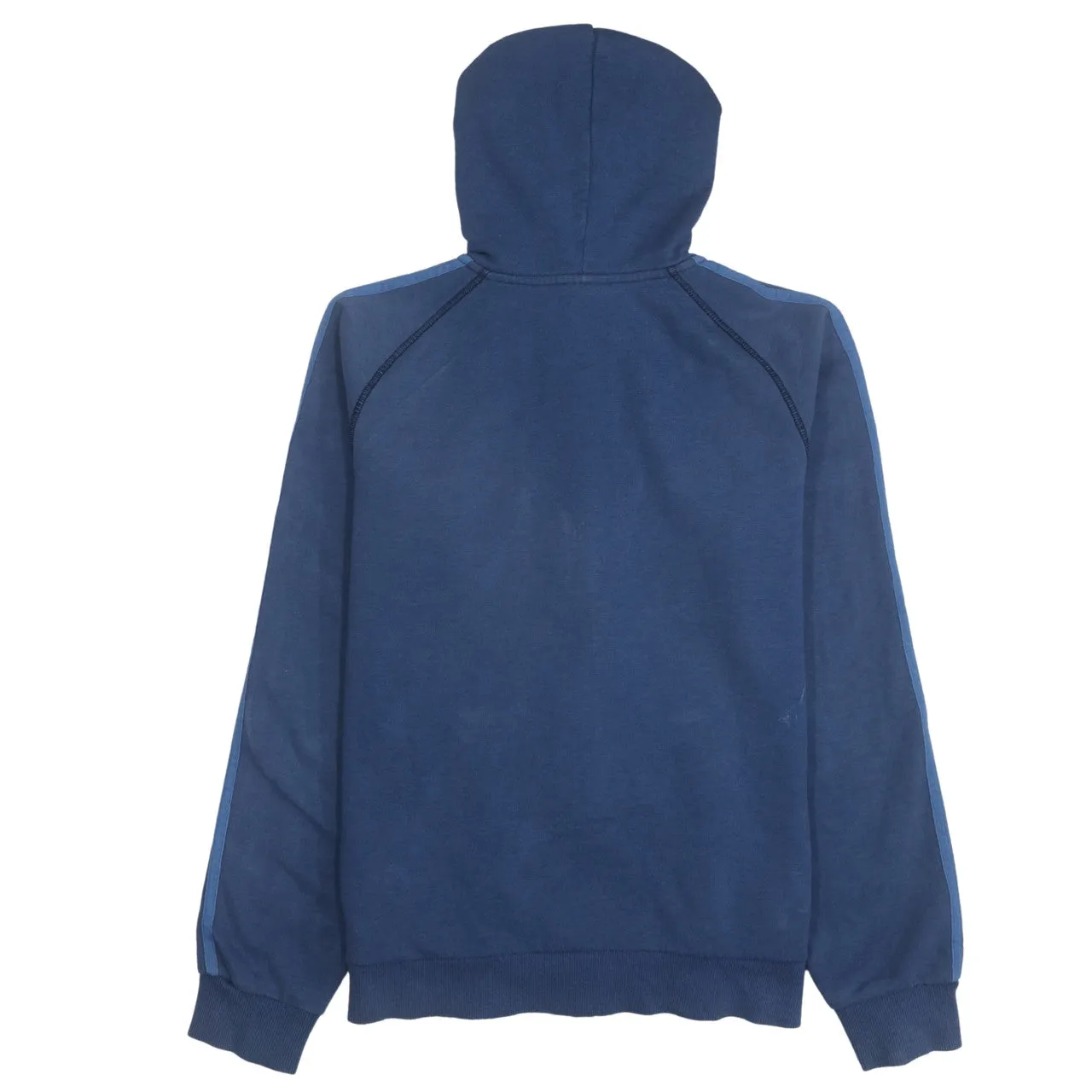 Adidas 90's Striped Sleeve Full Zip Up Hoodie Medium Blue sold by Vintage Club product image thumbnail 2