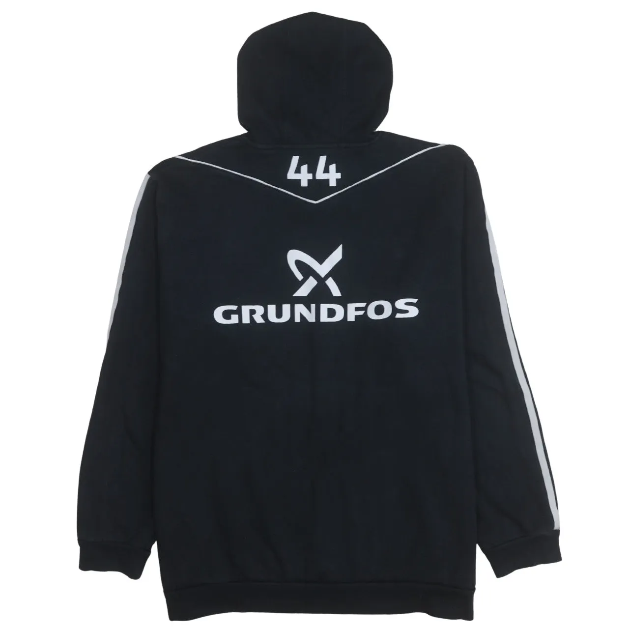 Adidas 90's Striped Sleeve Pullover Hoodie XXLarge (2XL) Black sold by Vintage Club product image thumbnail 2