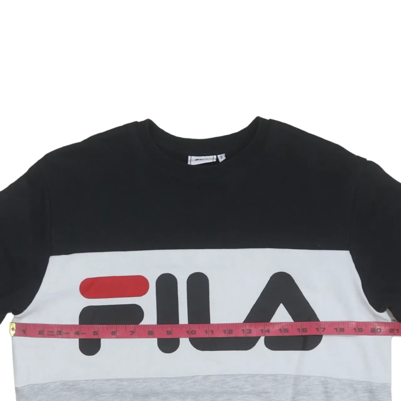 Fila 90's Spellout Crew Neck Sweatshirt Small Black sold by Vintage Club product image thumbnail 5