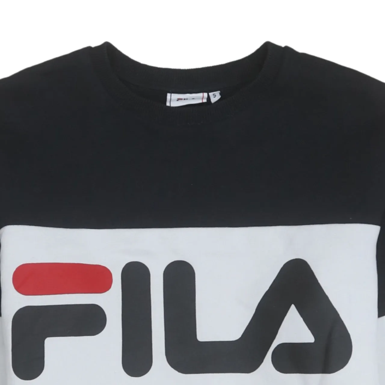 Fila 90's Spellout Crew Neck Sweatshirt Small Black sold by Vintage Club product image thumbnail 3