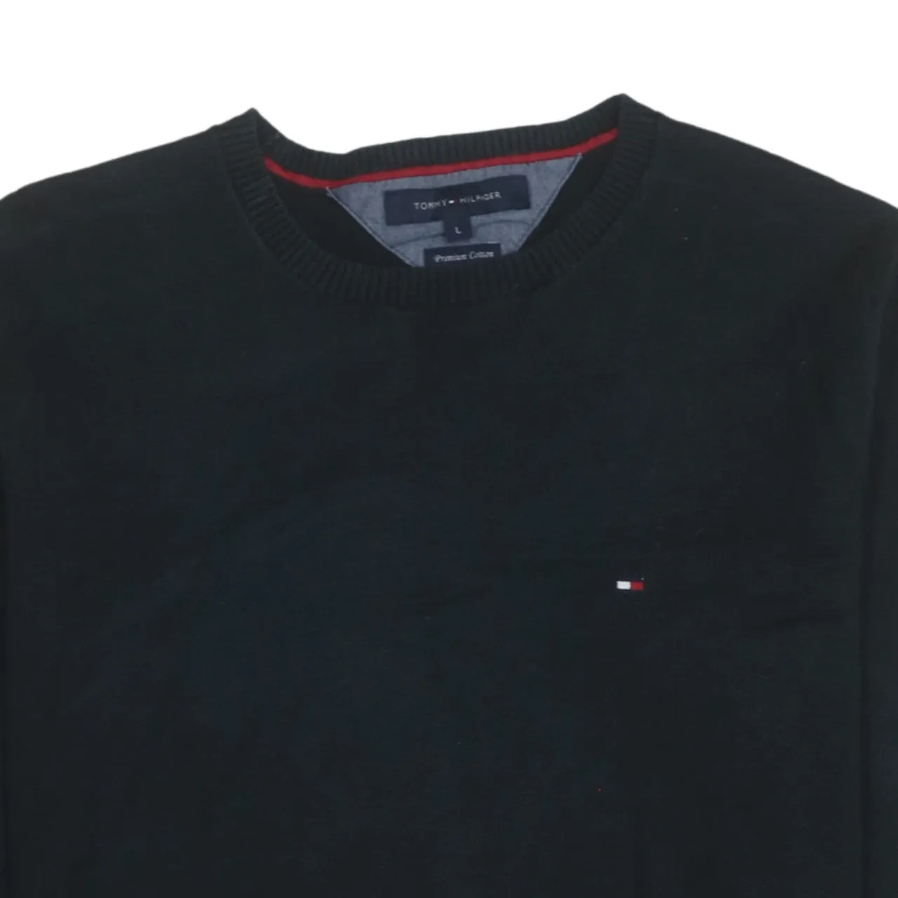 Tommy Hilfiger 90's Lightweight Crew Neck Sweatshirt Large Black sold by Vintage Club product image thumbnail 3