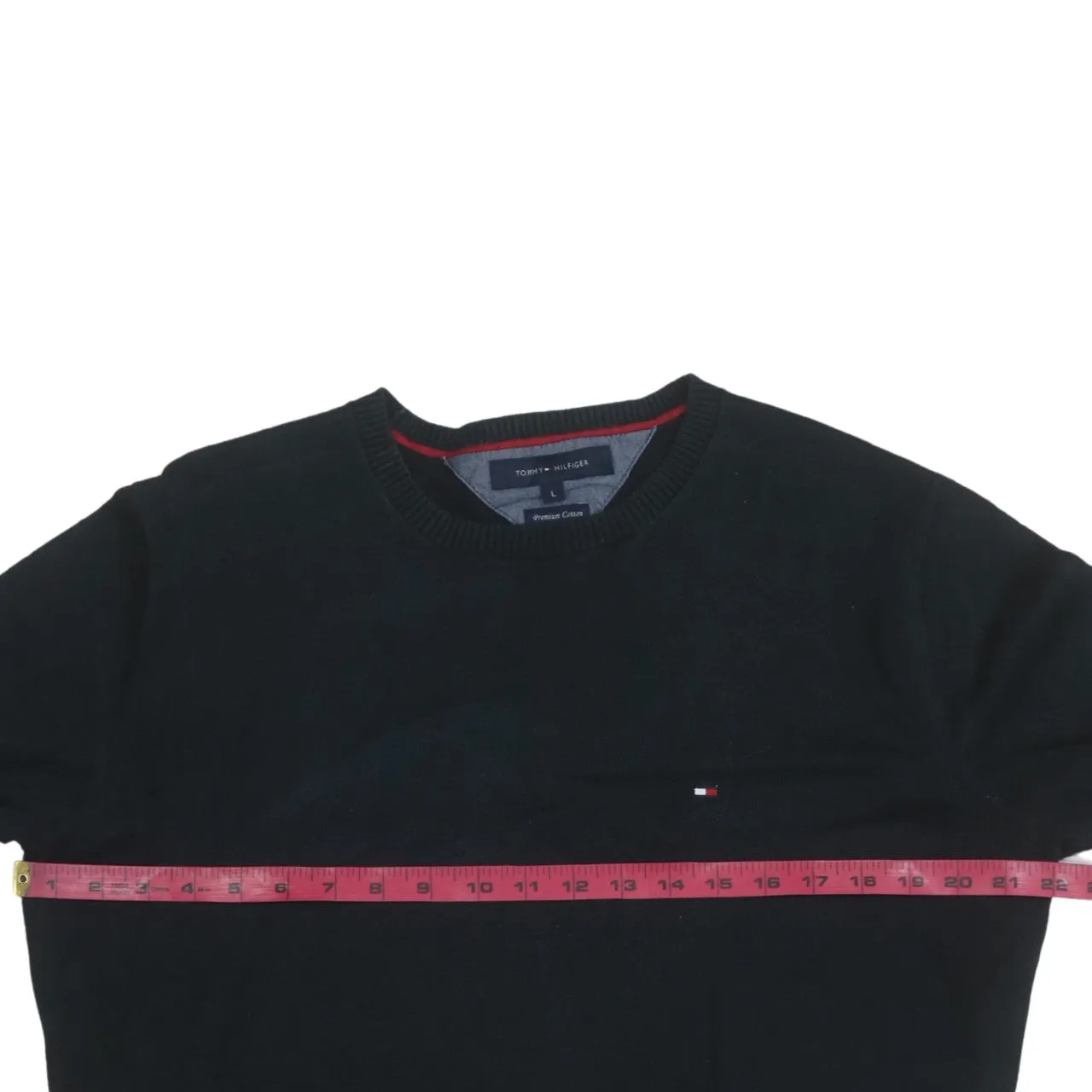 Tommy Hilfiger 90's Lightweight Crew Neck Sweatshirt Large Black sold by Vintage Club product image thumbnail 5
